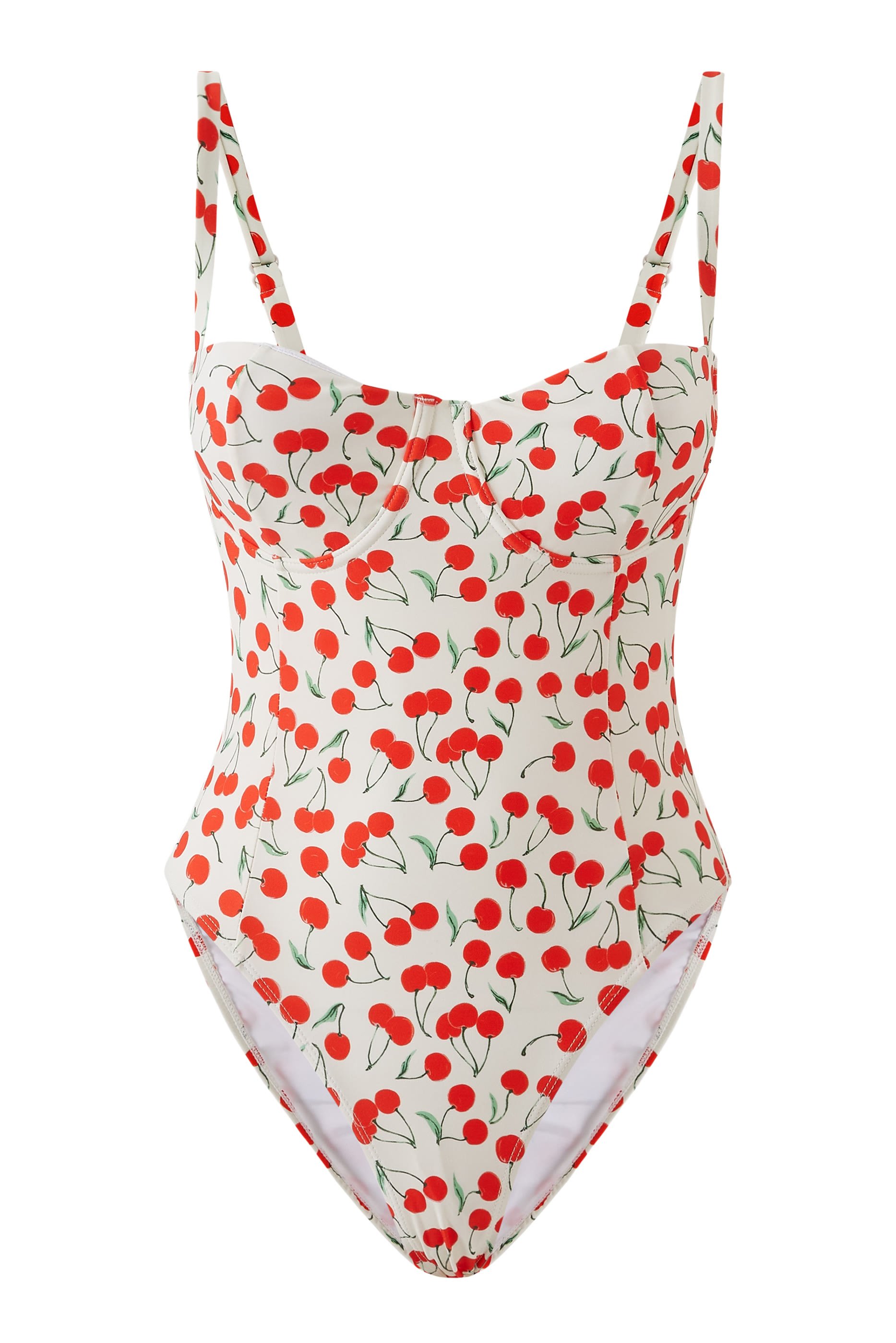 Cherry Square Neck One-Piece