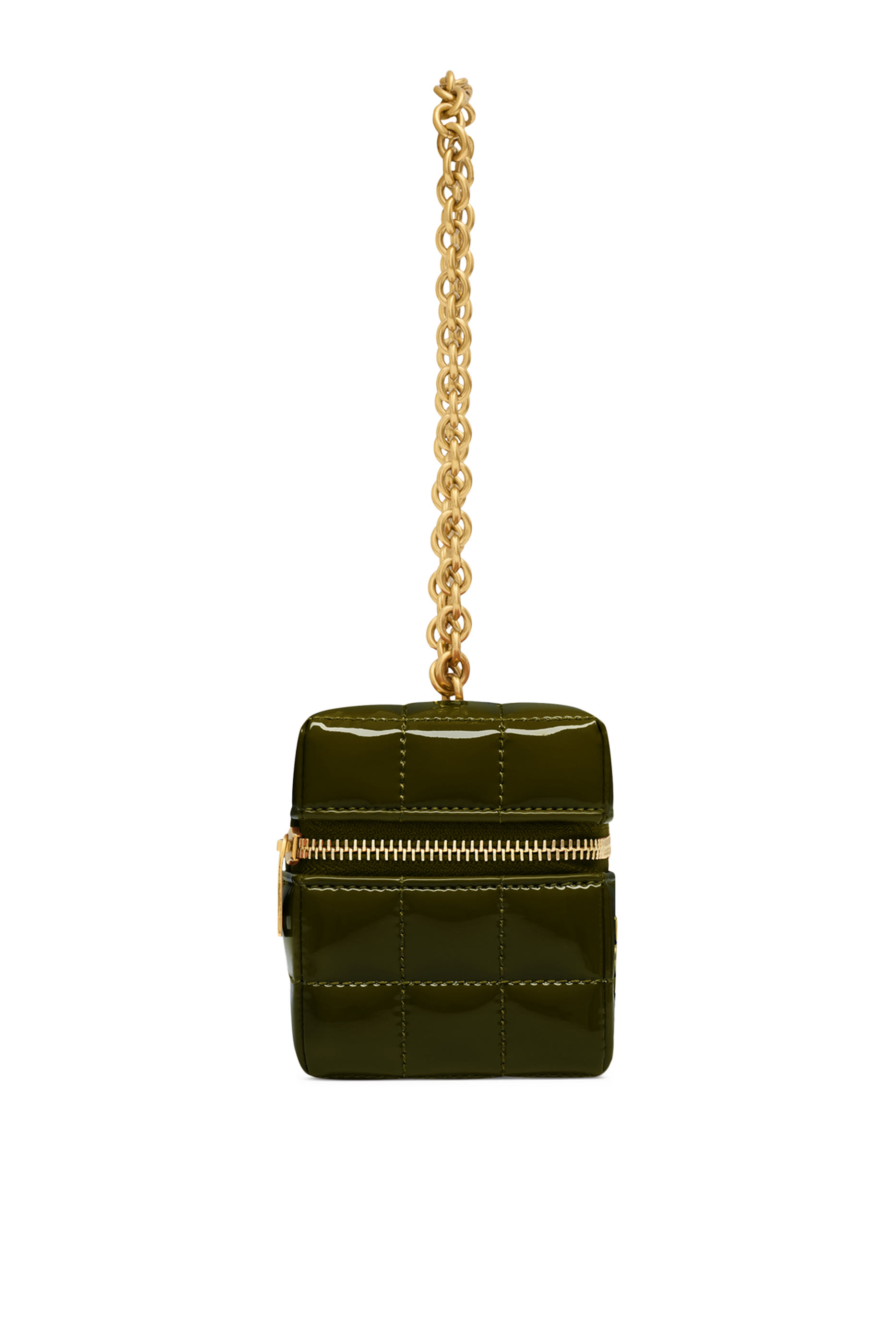 Cassandre Matelassé Carré Mini Cube in Patent Leather