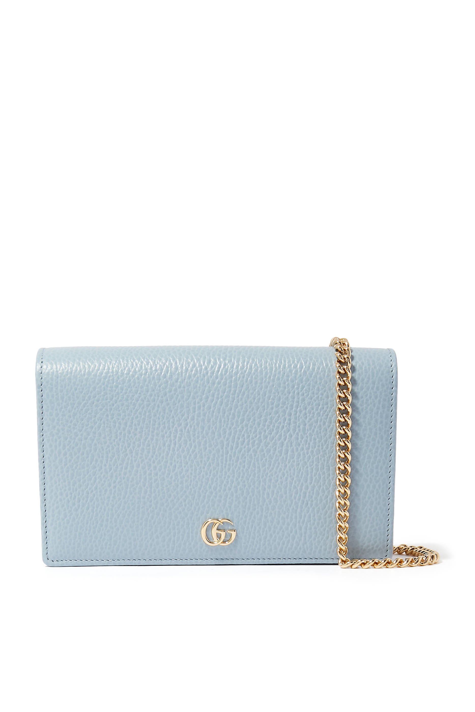 GG Marmont Leather Chain Wallet