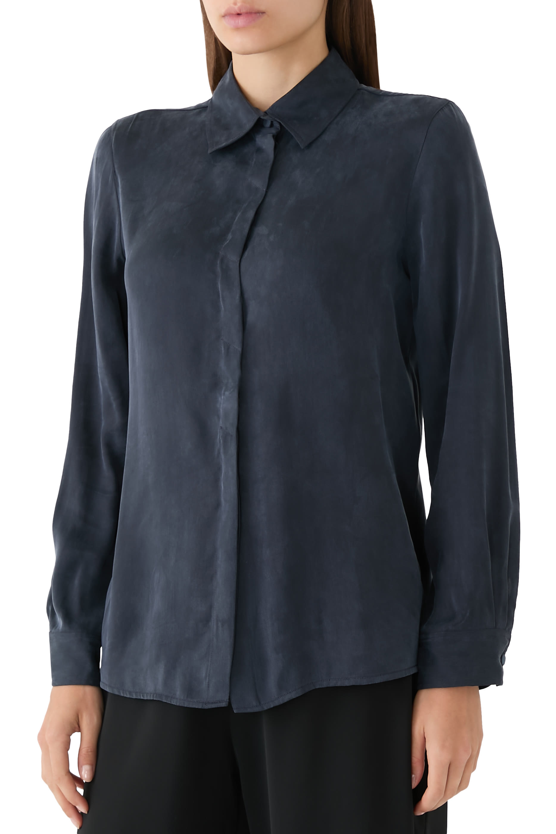Underfly Buttons Long Sleeves Shirt