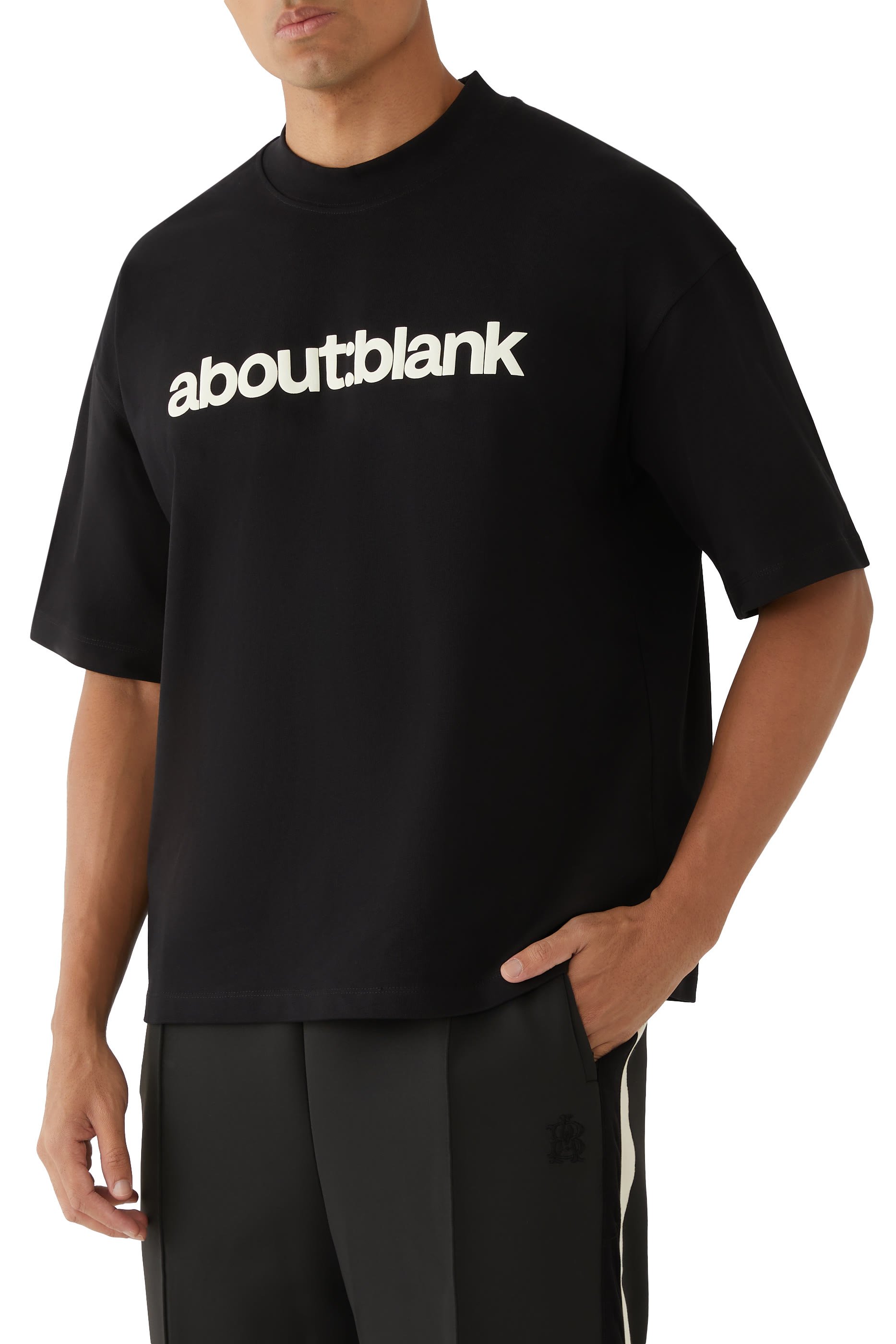 Block Mock Neck T-Shirt