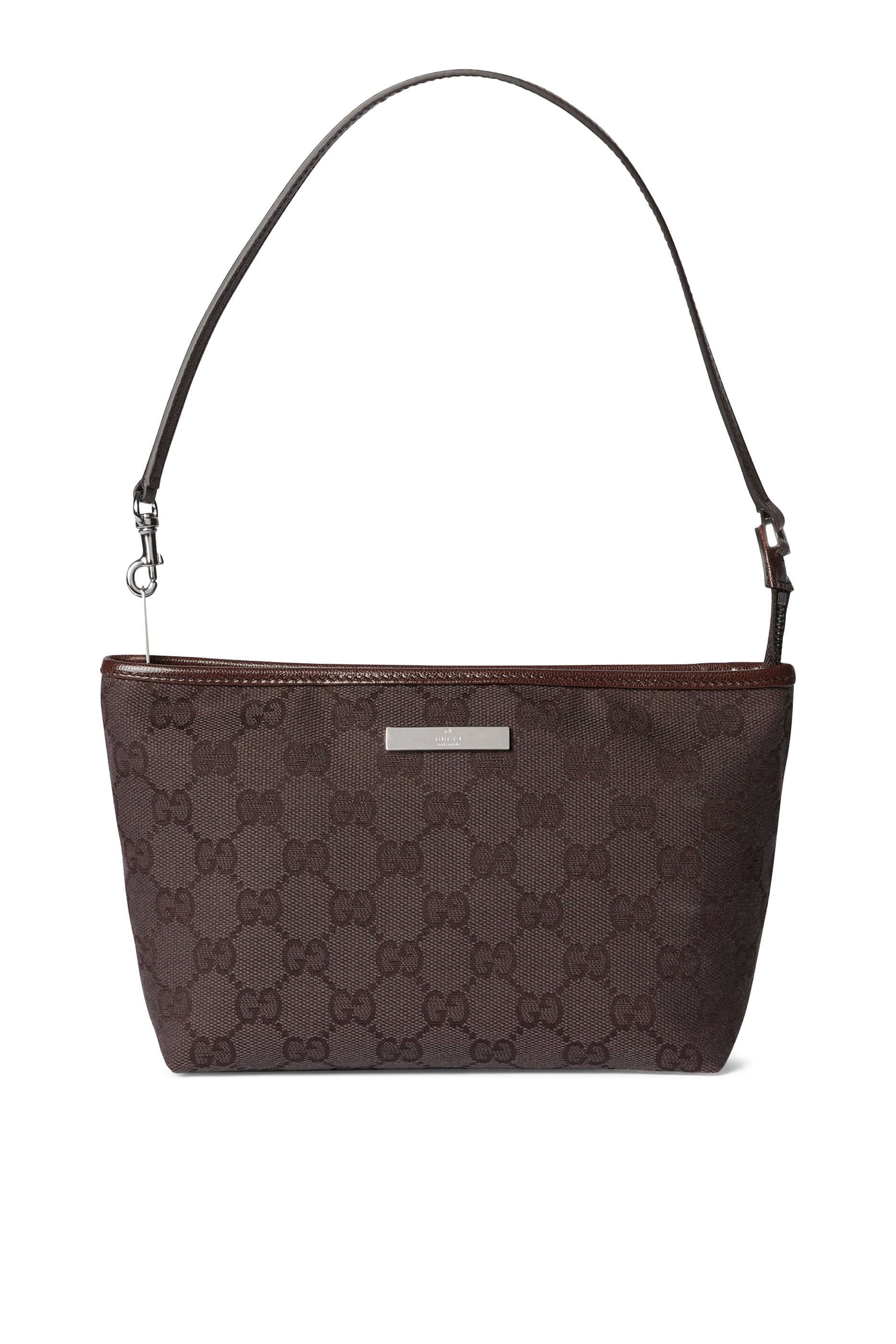 Small Pouch With Strap & Logo Plaque