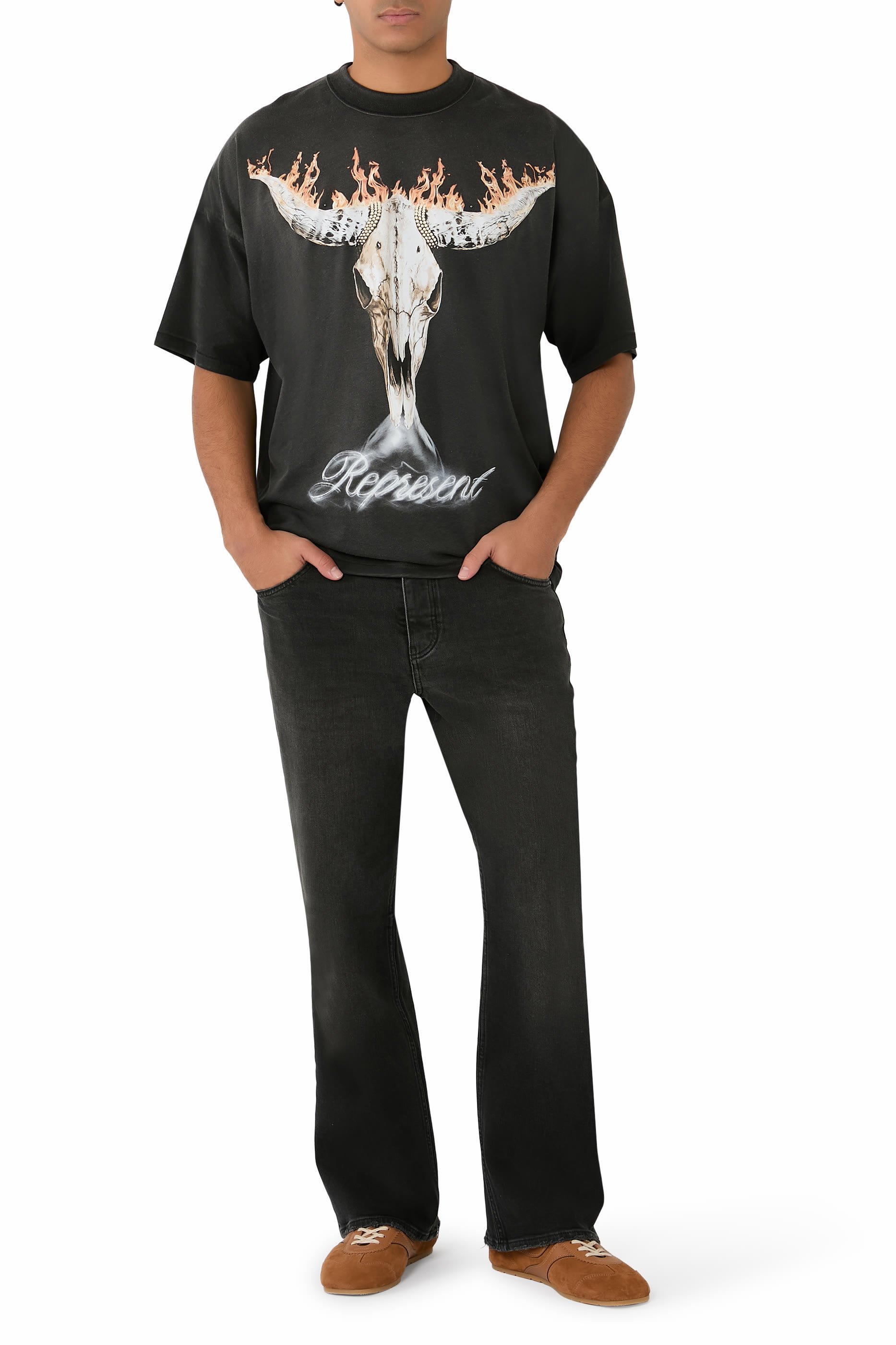 Boot Cut Denim Trousers