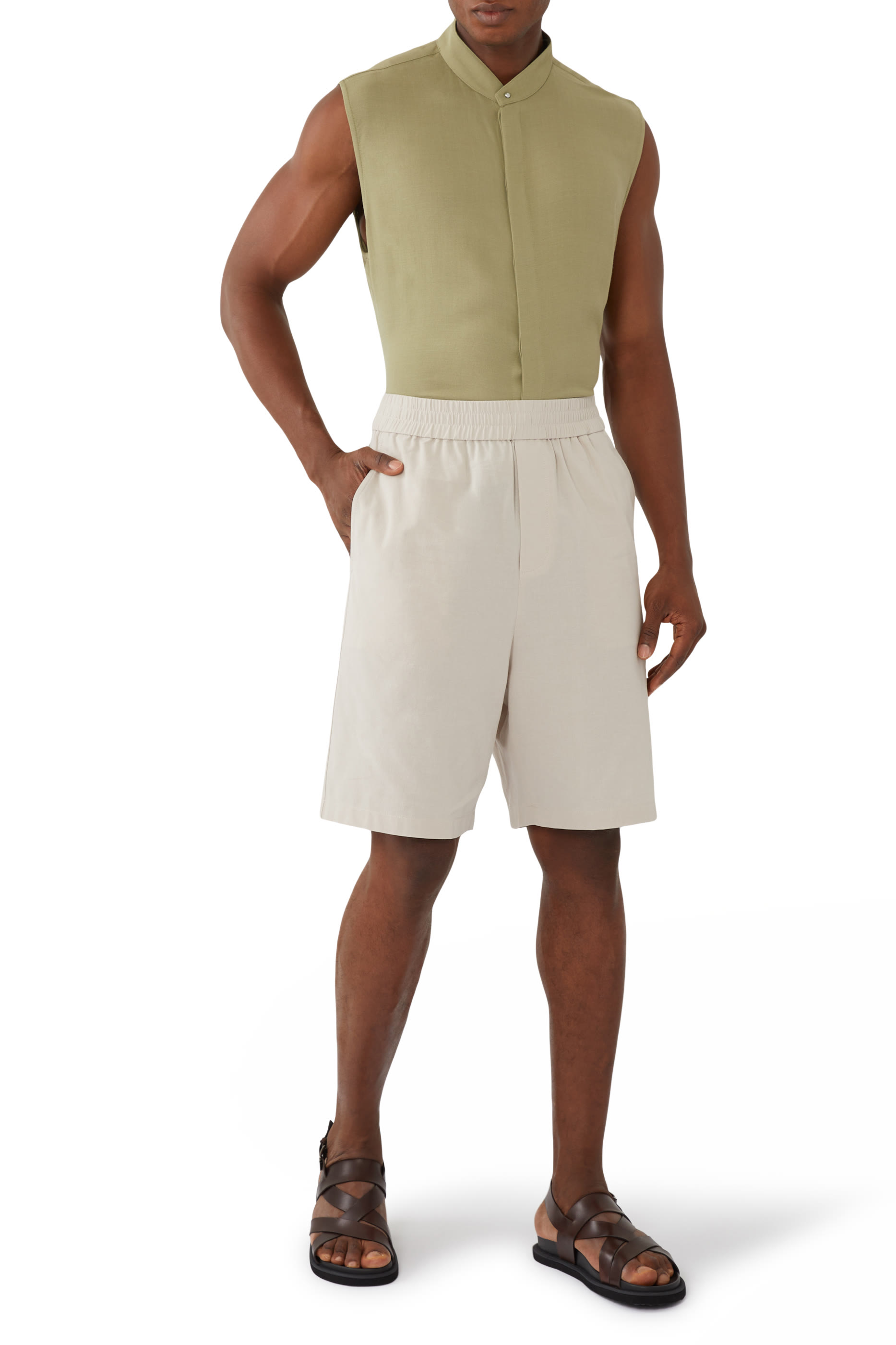 Elasticated Cotton Waist Bermuda