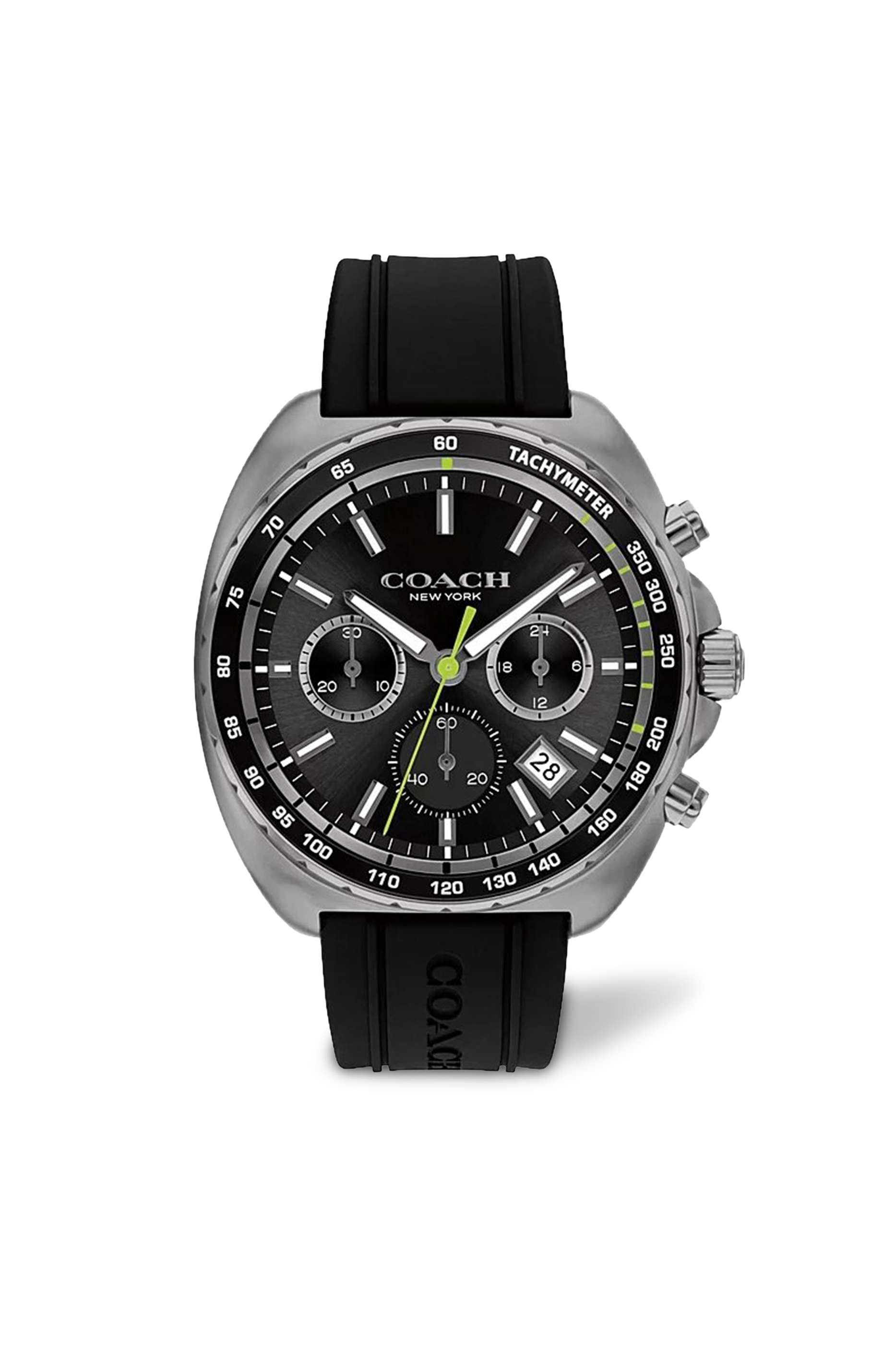 Charter Grey IP Silicone Strap Chronograph Watch