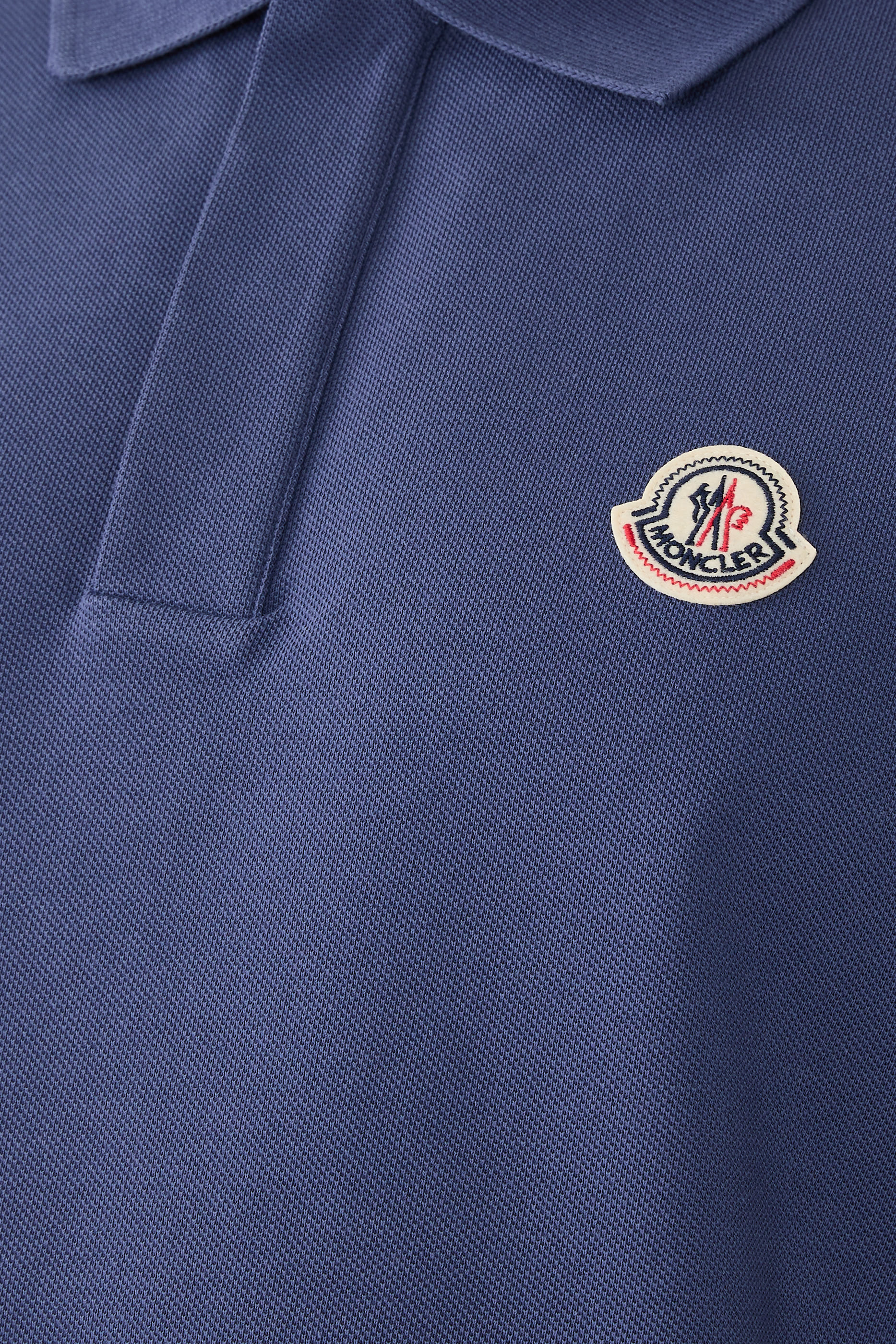 Logo Patch Cotton Piquet Polo Shirt