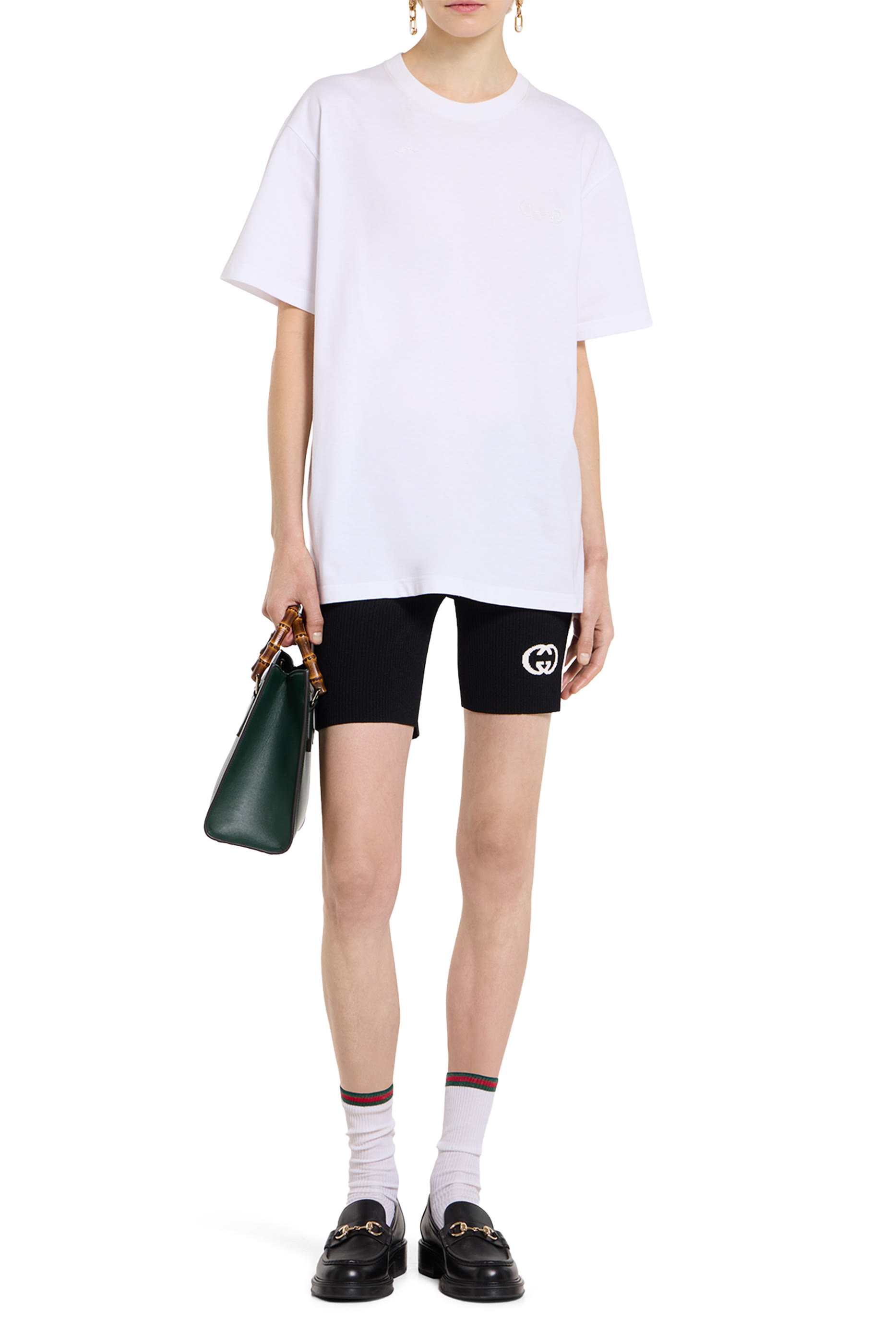 Logo Embroidered Cotton Jersey T-Shirt