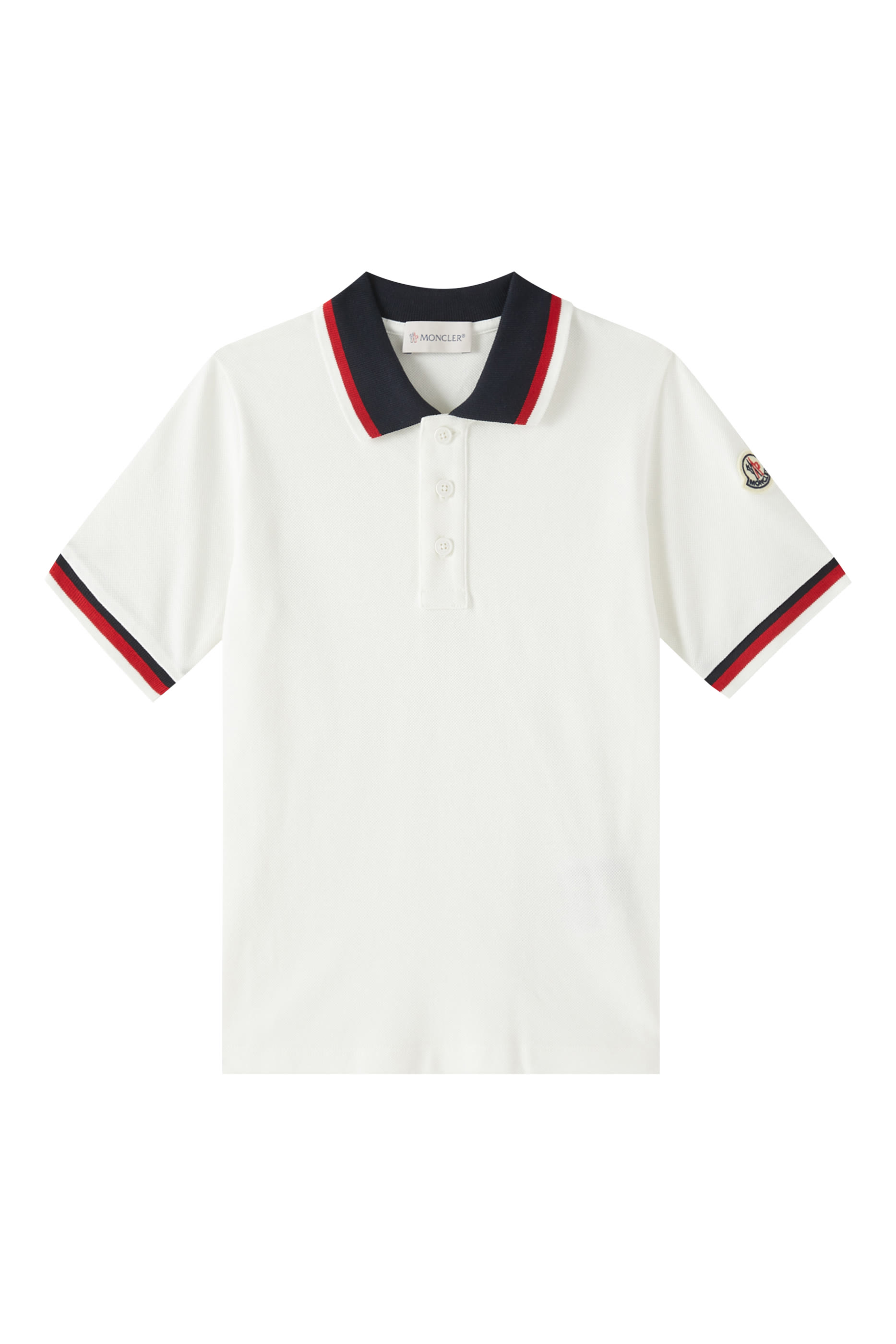Kids Tricolor-Trimmed Cotton Polo Shirt