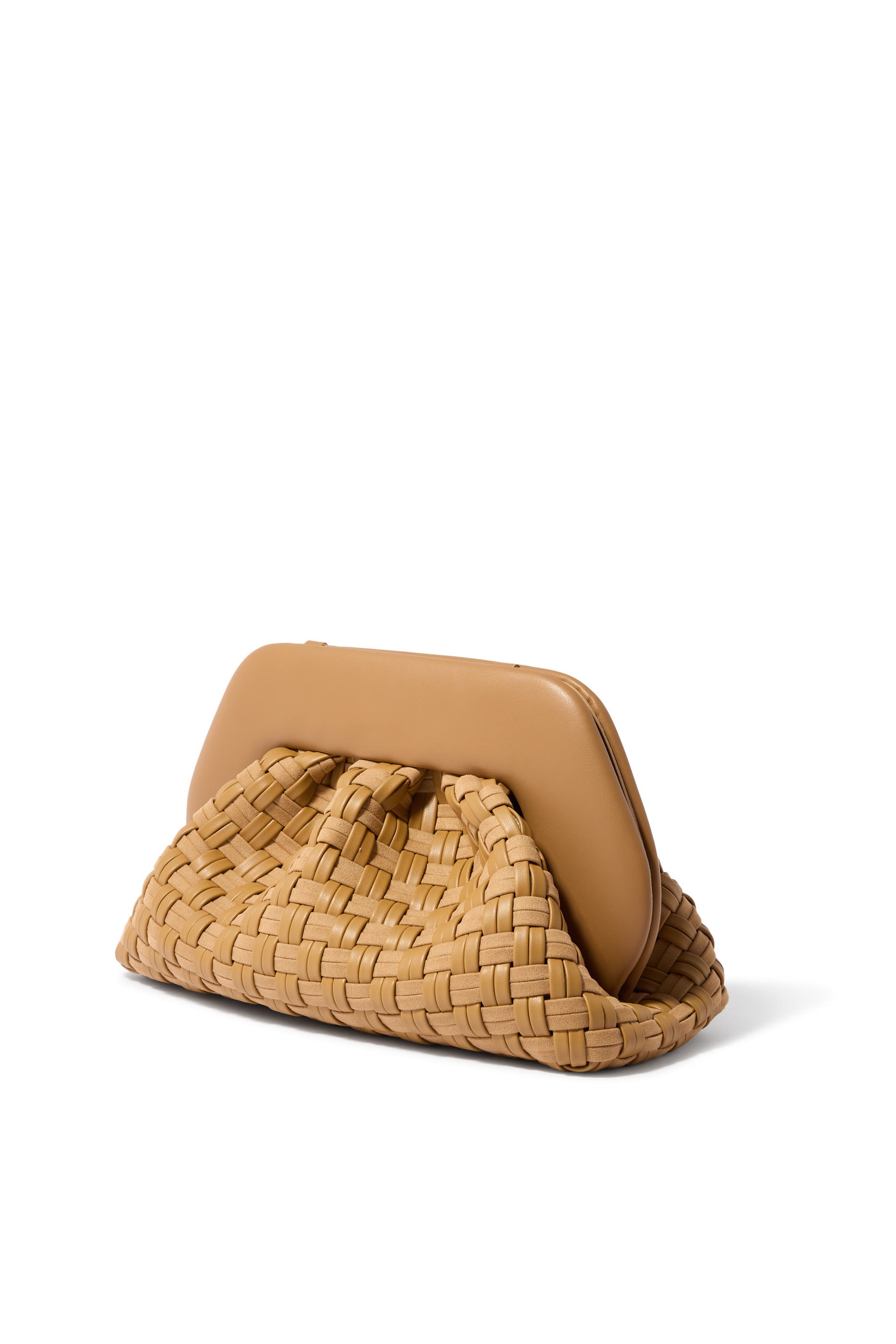 Woven Gathered Clutch Bag