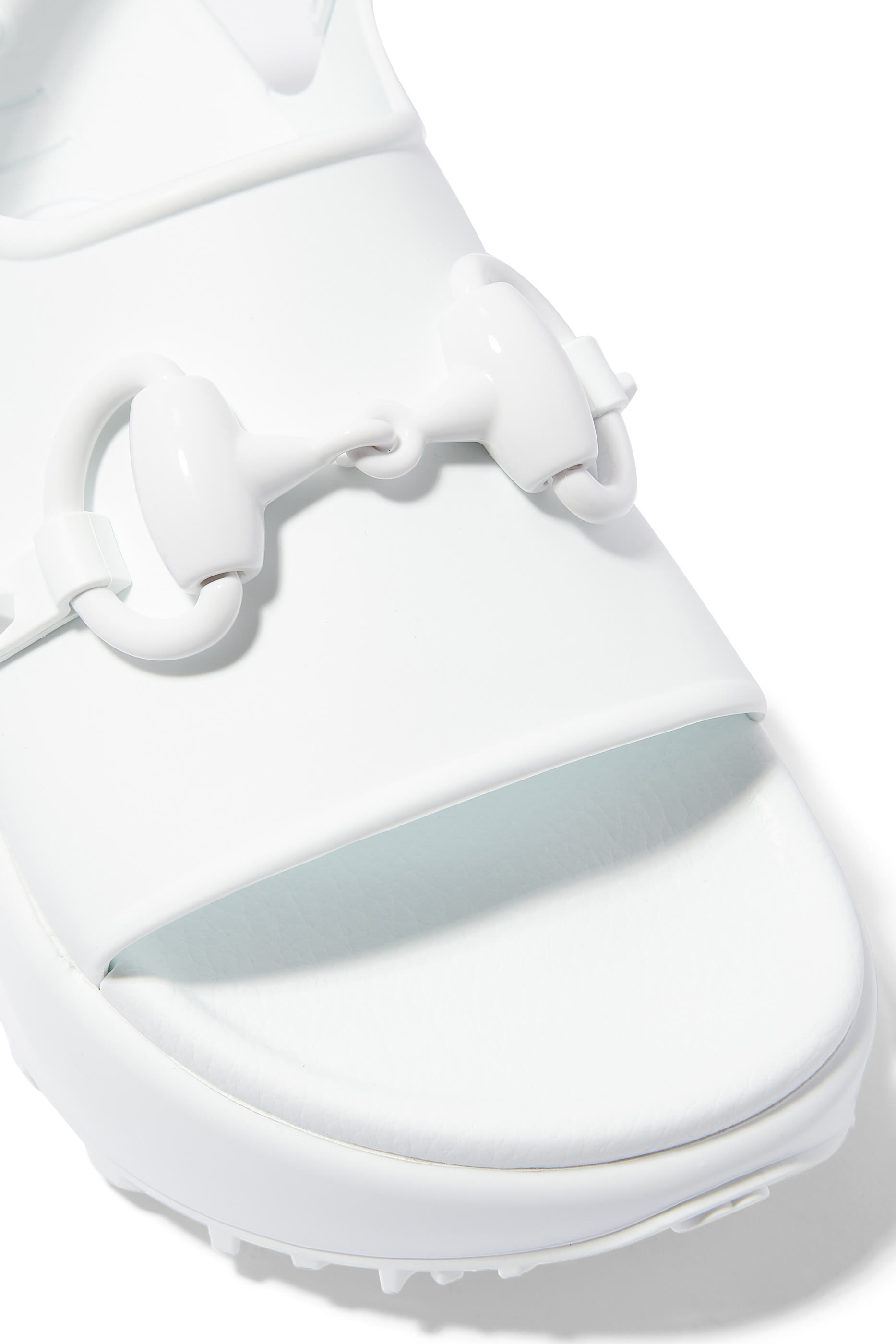 Horsebit Rubber Flatform Sandals