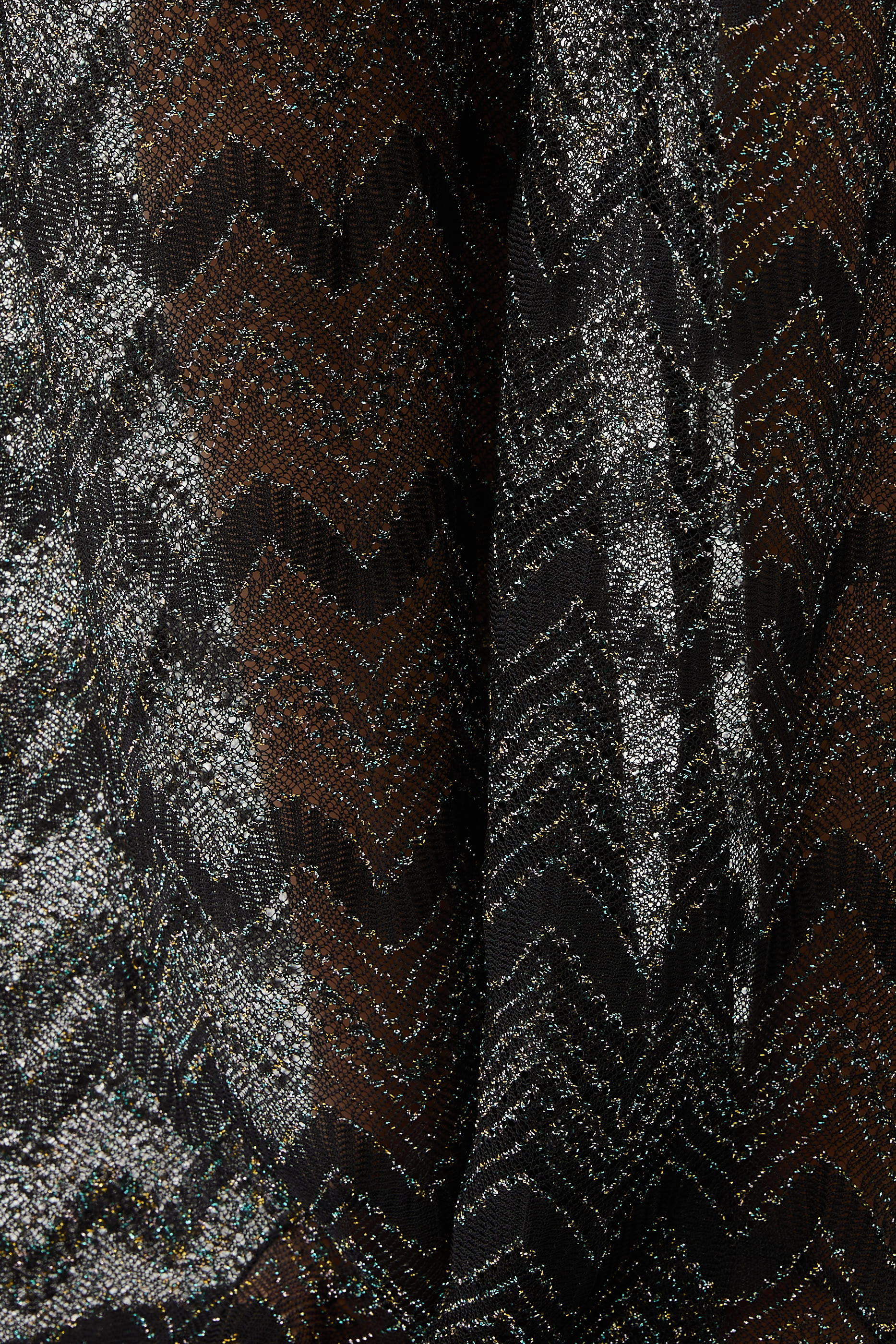 Mare Chevron Lace Raschel Wide Leg Pants