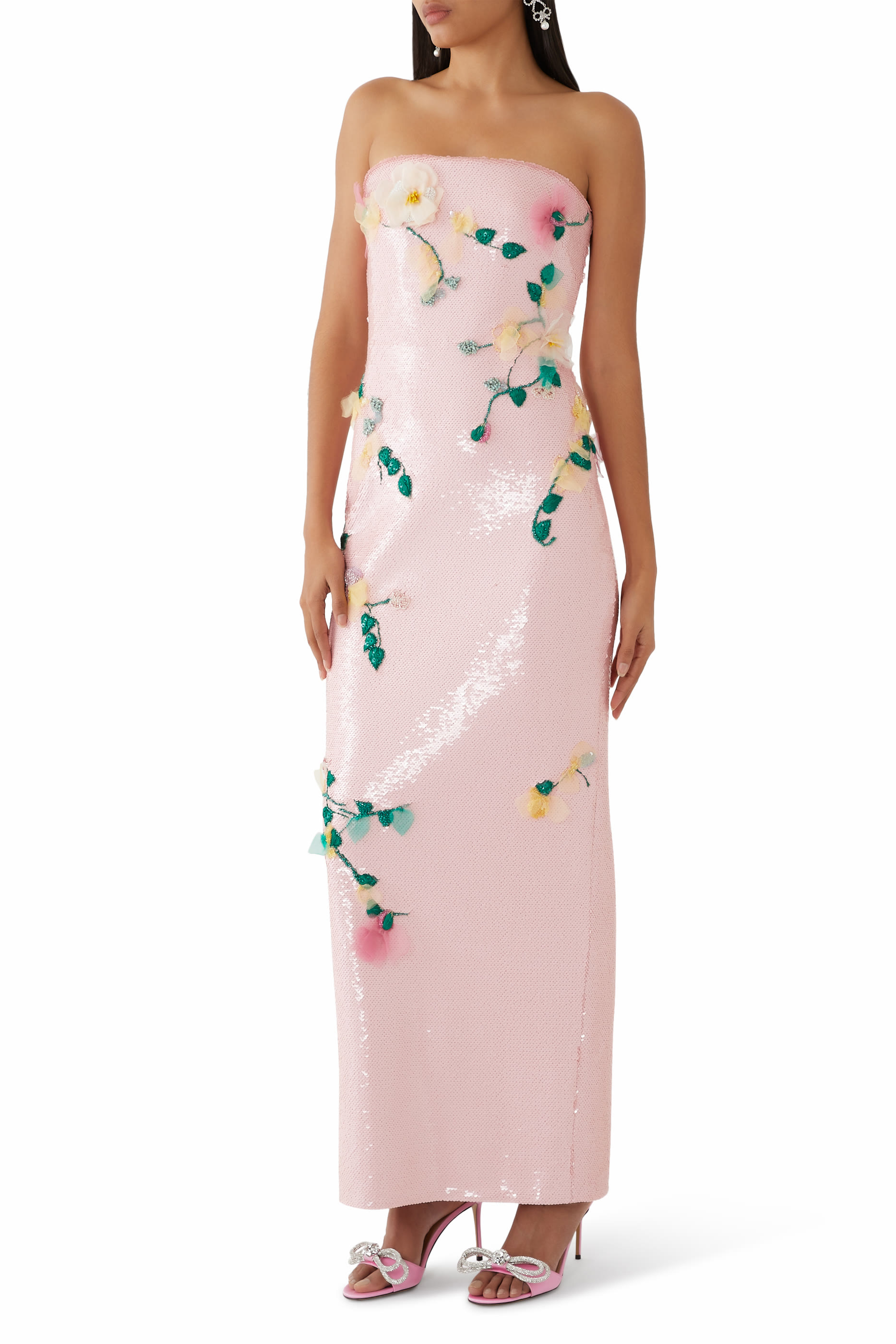 Strapless Column Gown