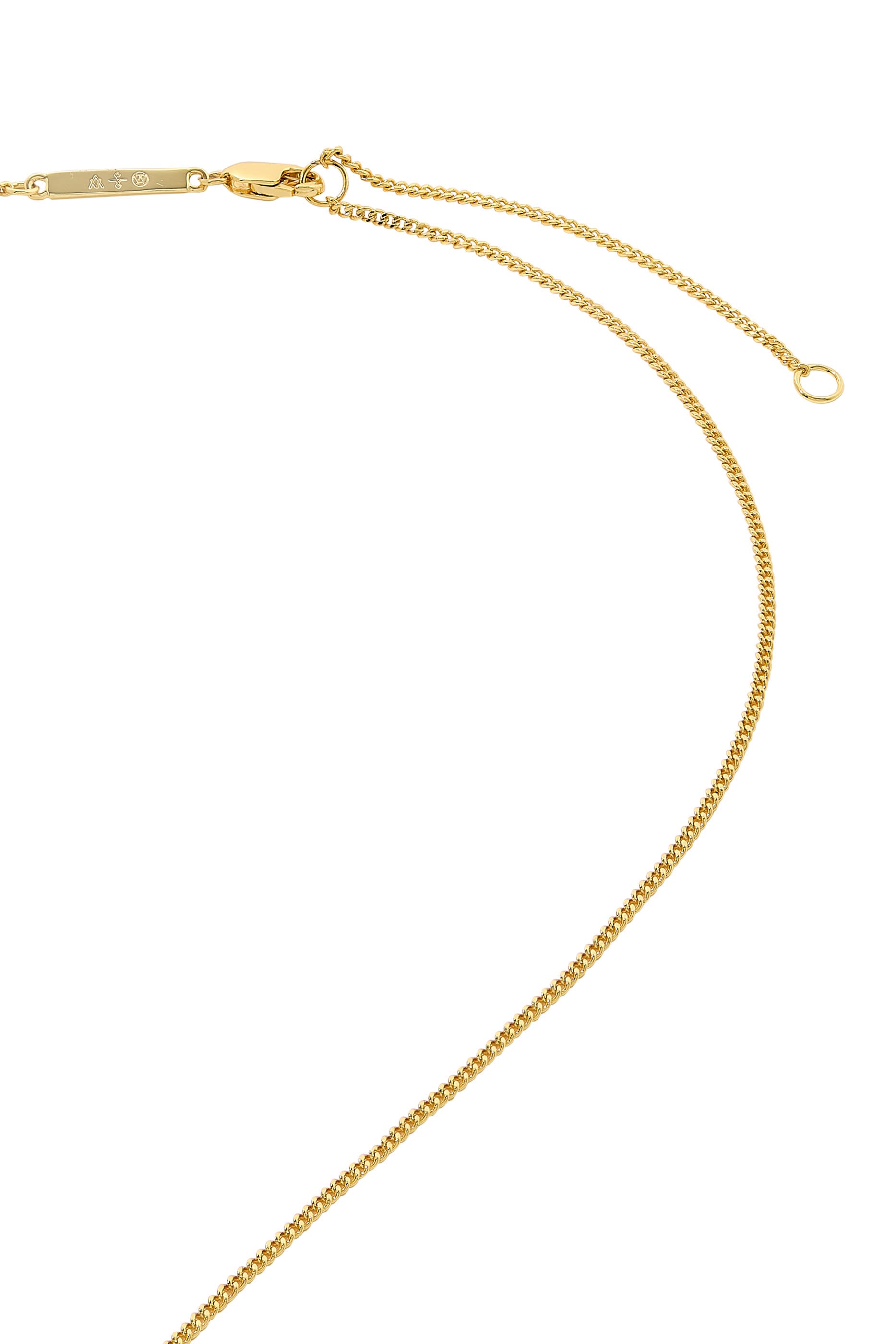 Asterales Solitaire Necklace, 14k Gold Plated Brass & Cubic Zirconia