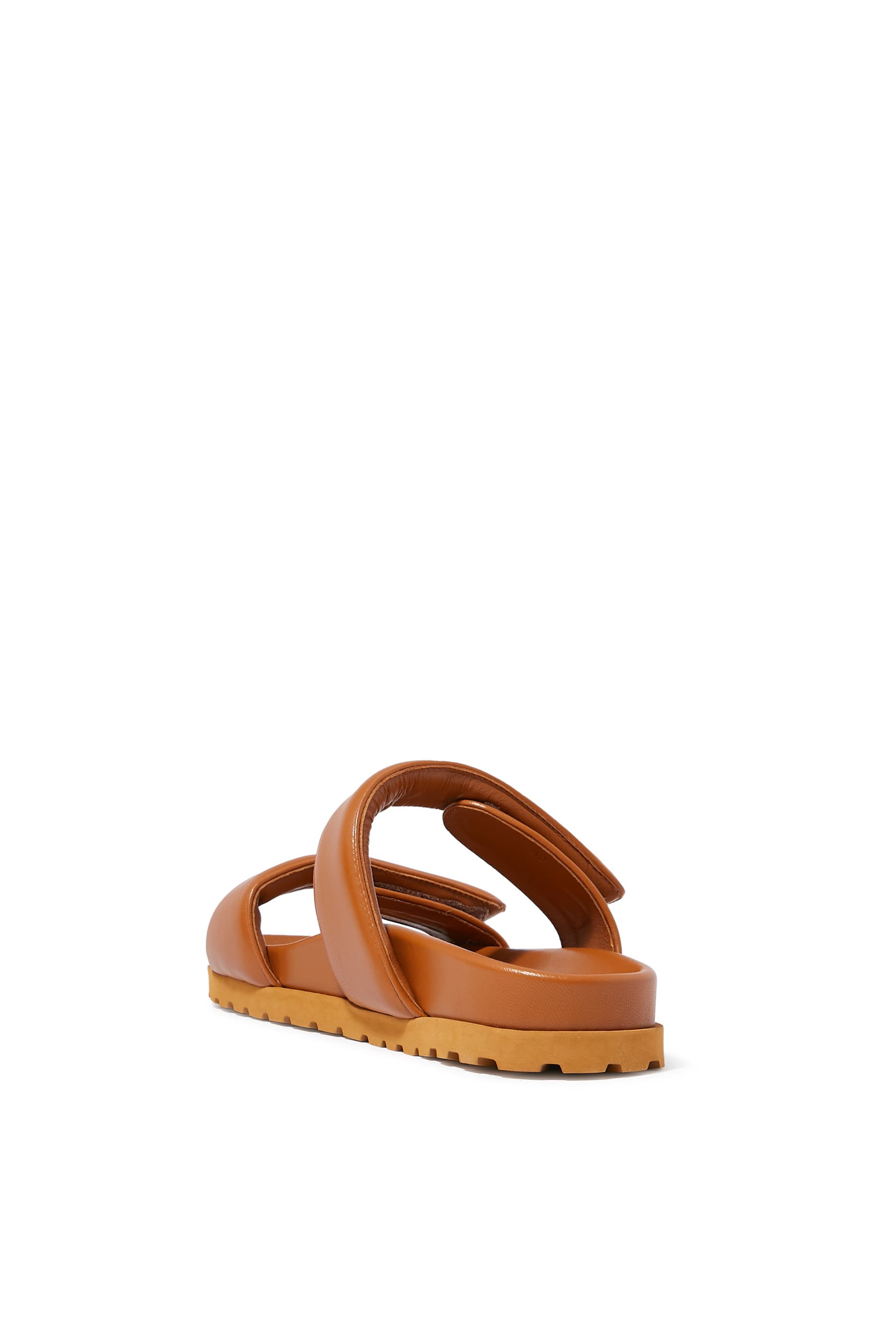 Puffer Flat Leather Sandals