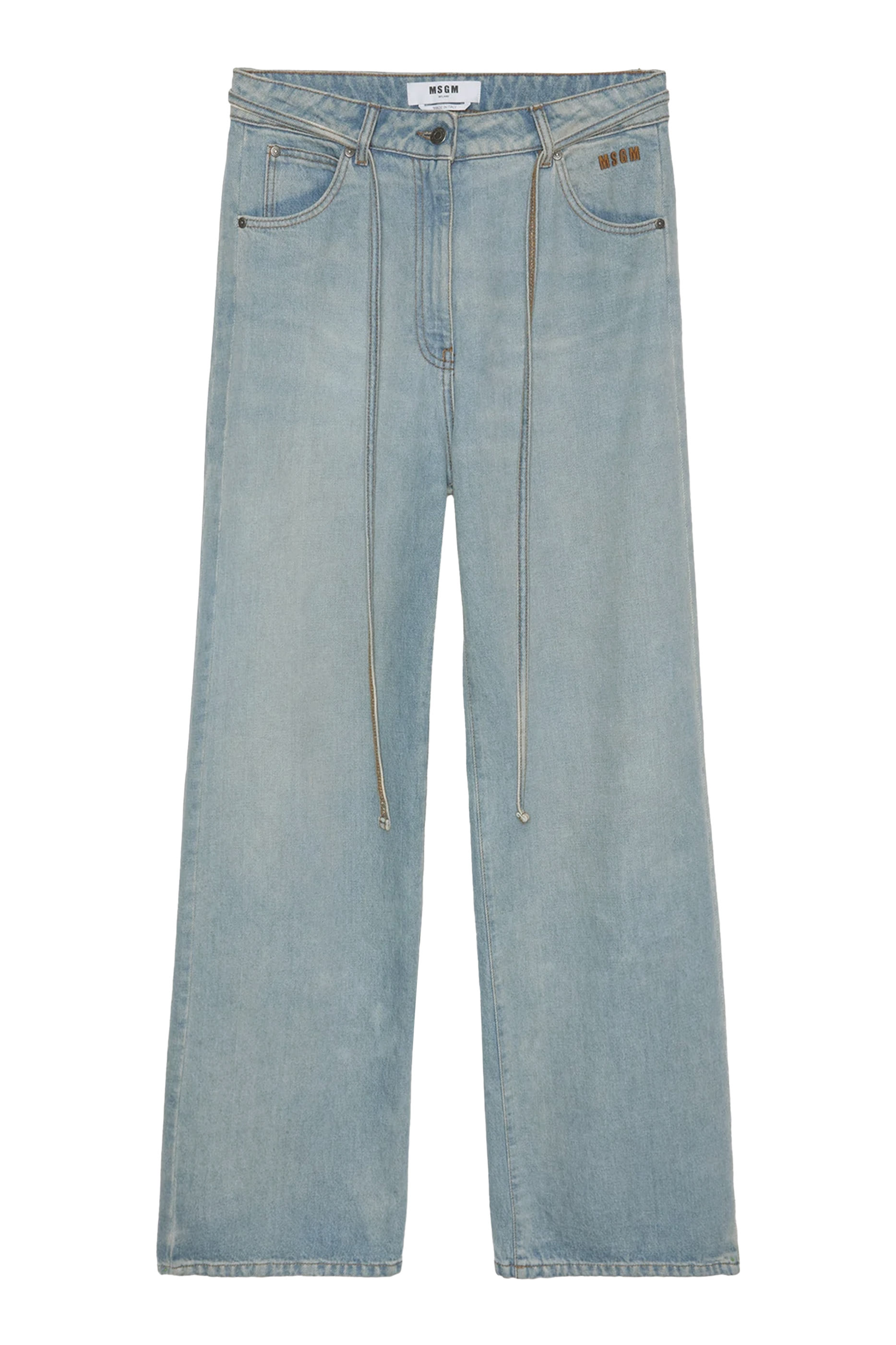 Wide-Leg Denim Trousers