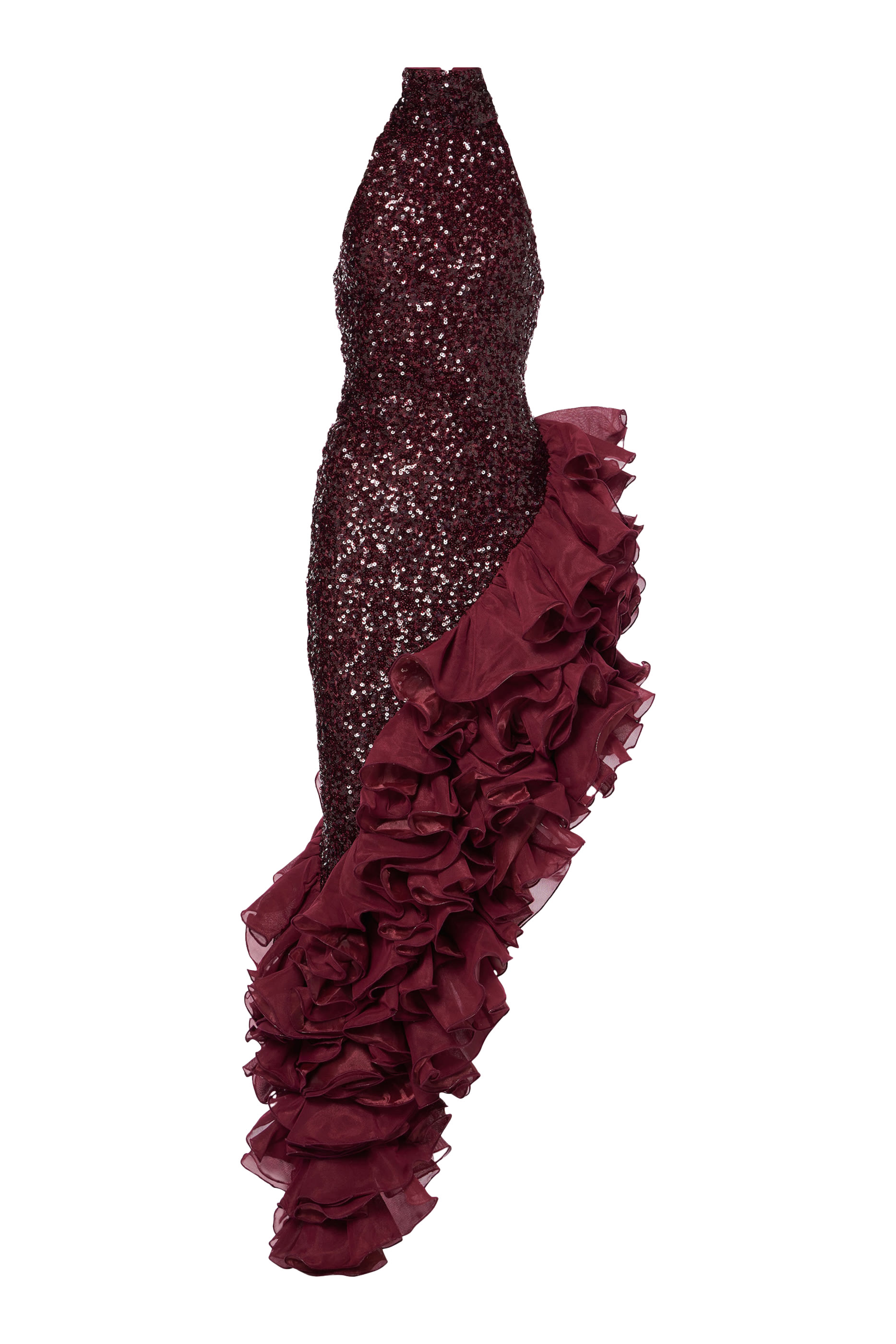 Sequins Midi Ruffle Dress
