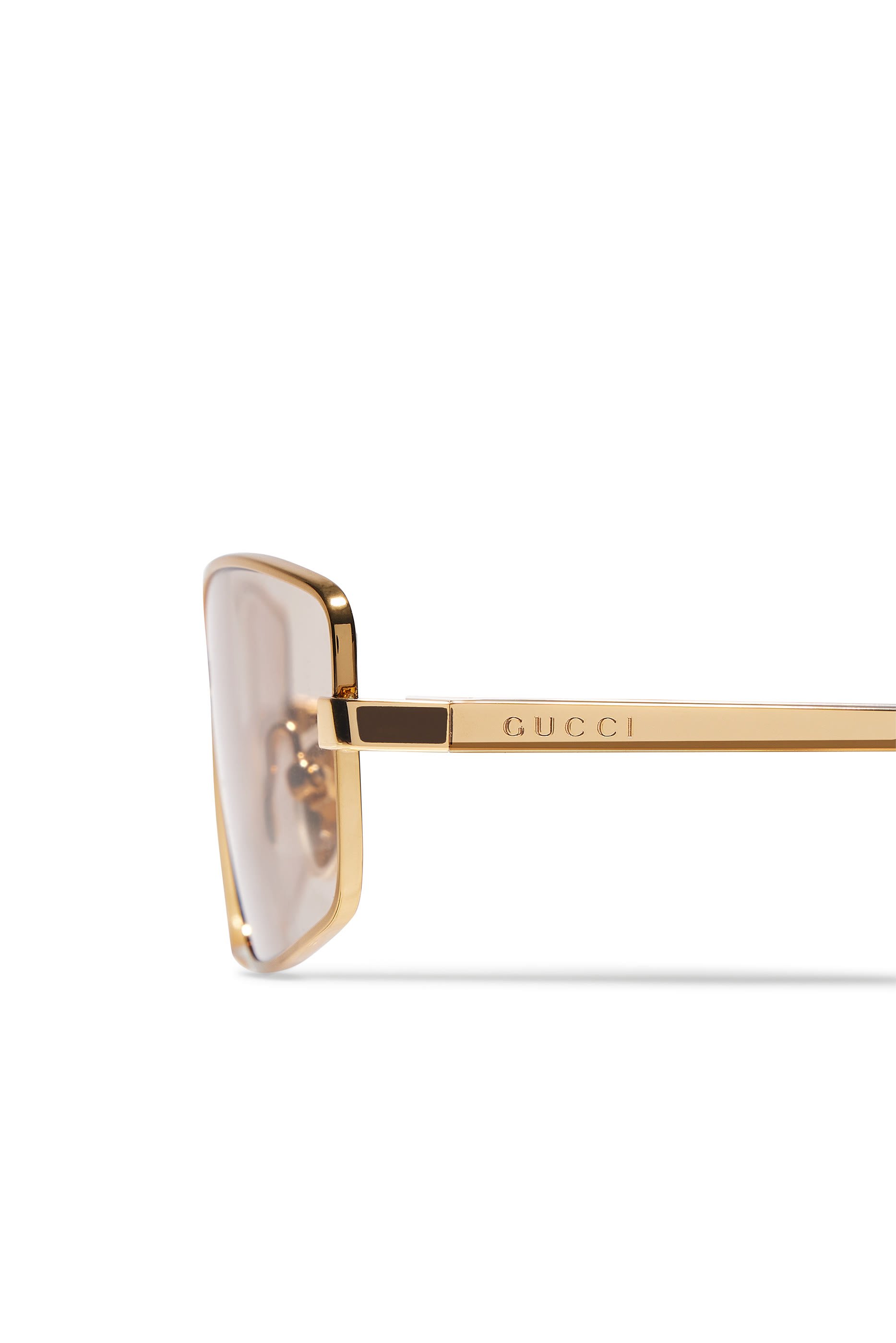 Logo Rectangular Frame Sunglasses