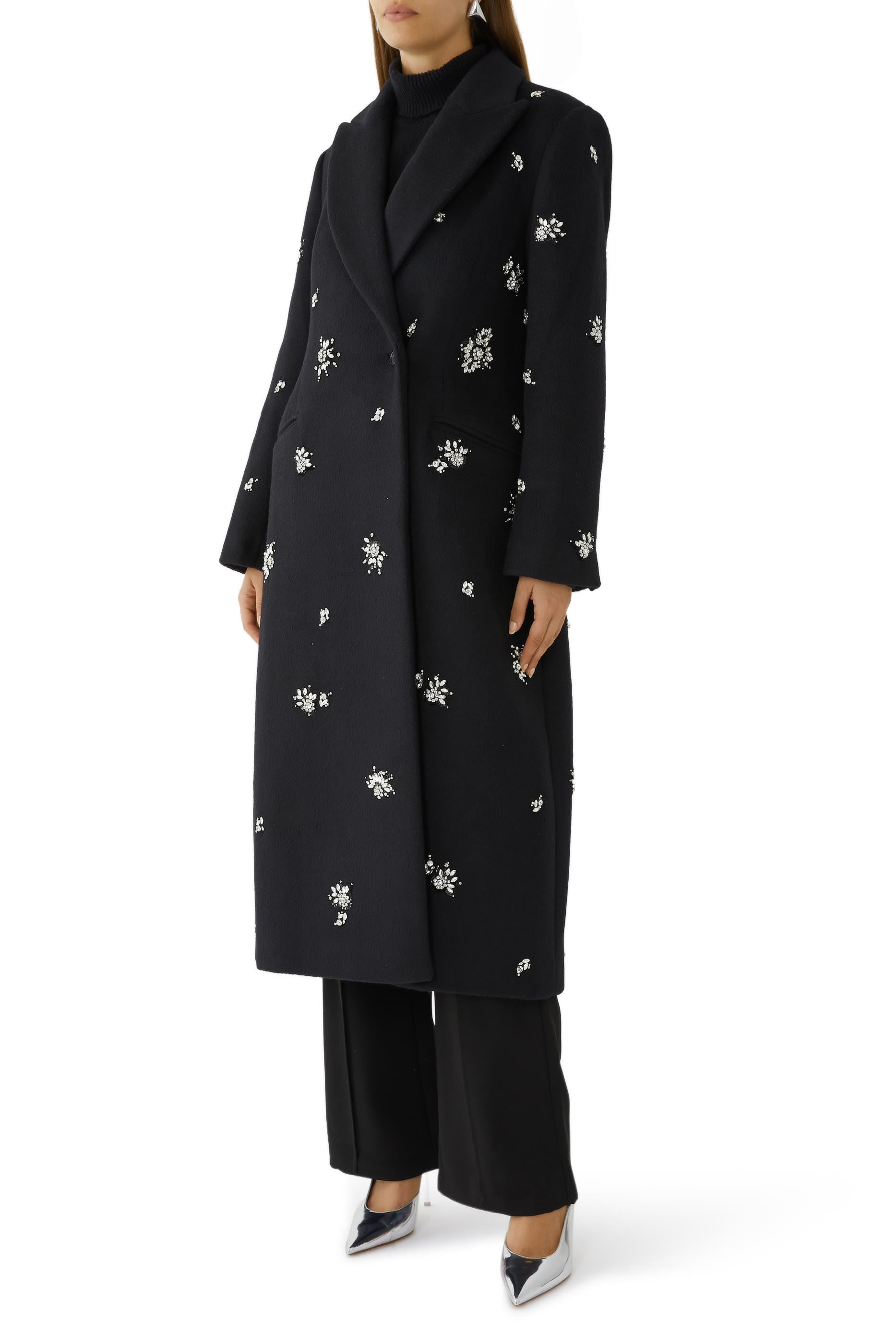 Gianni Embellished Long Coat