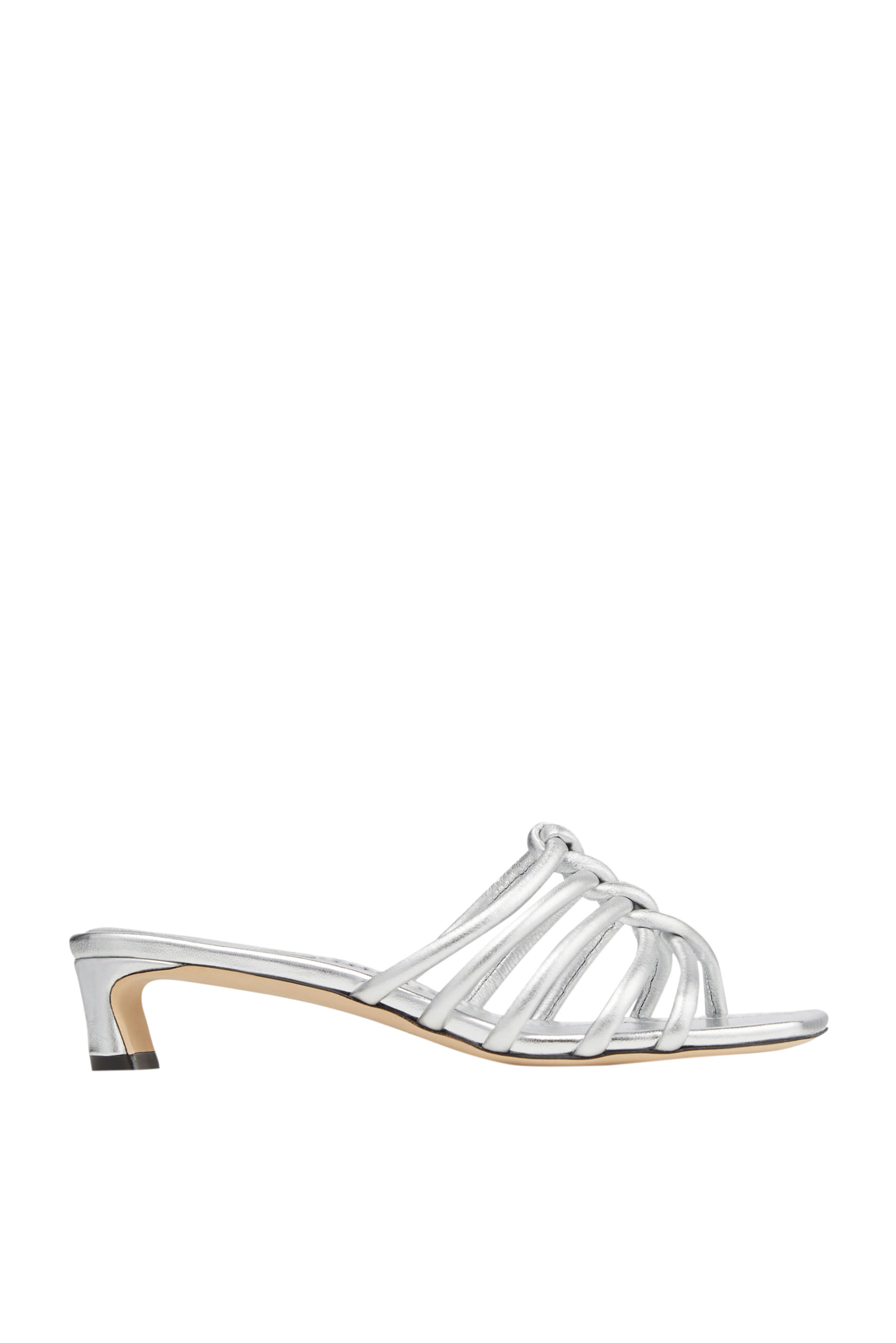 Carmel 35 Braided Metallic Leather Mules