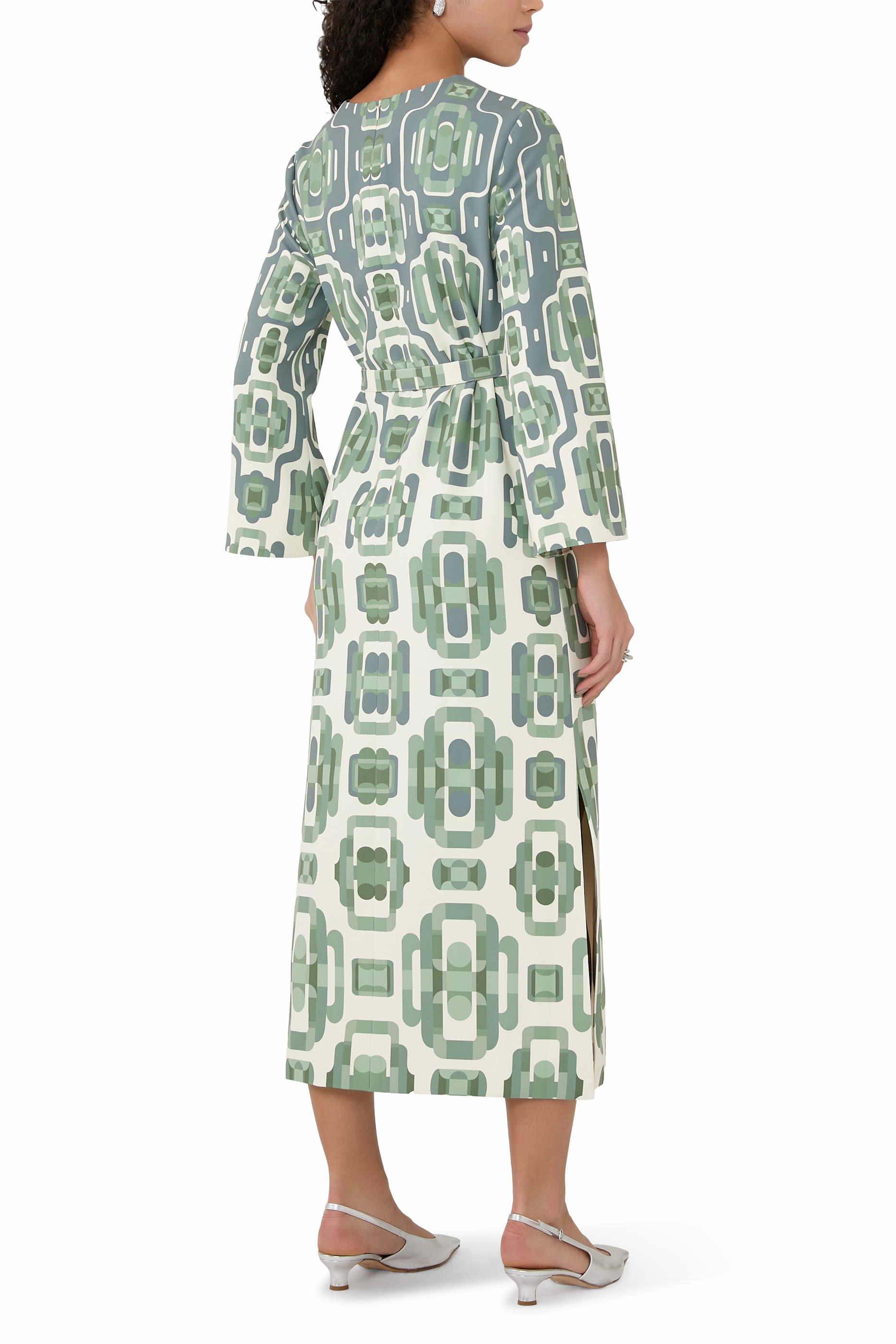 Larissa Printed Slit Dress