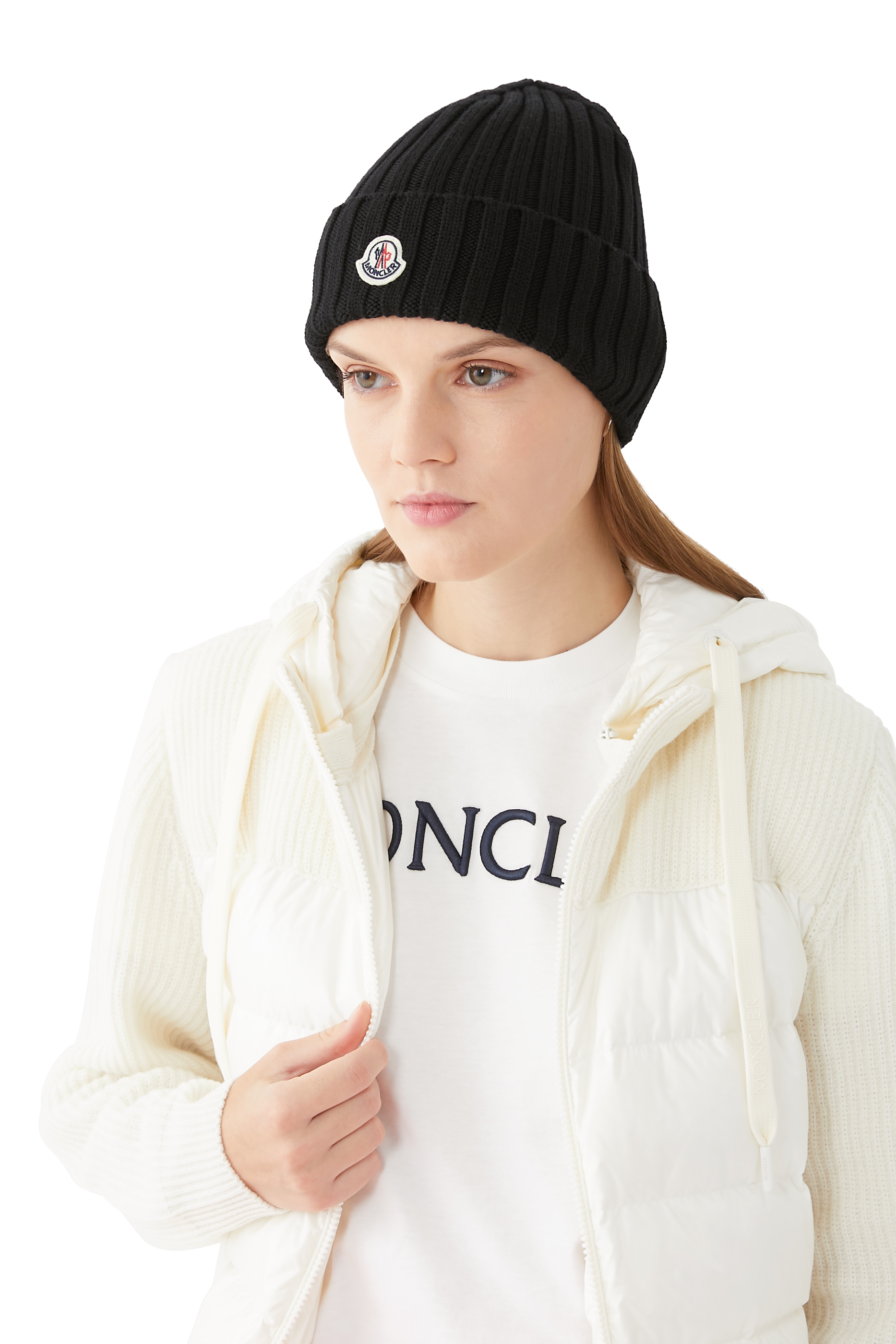 Ribbed Knit Wool Beanie