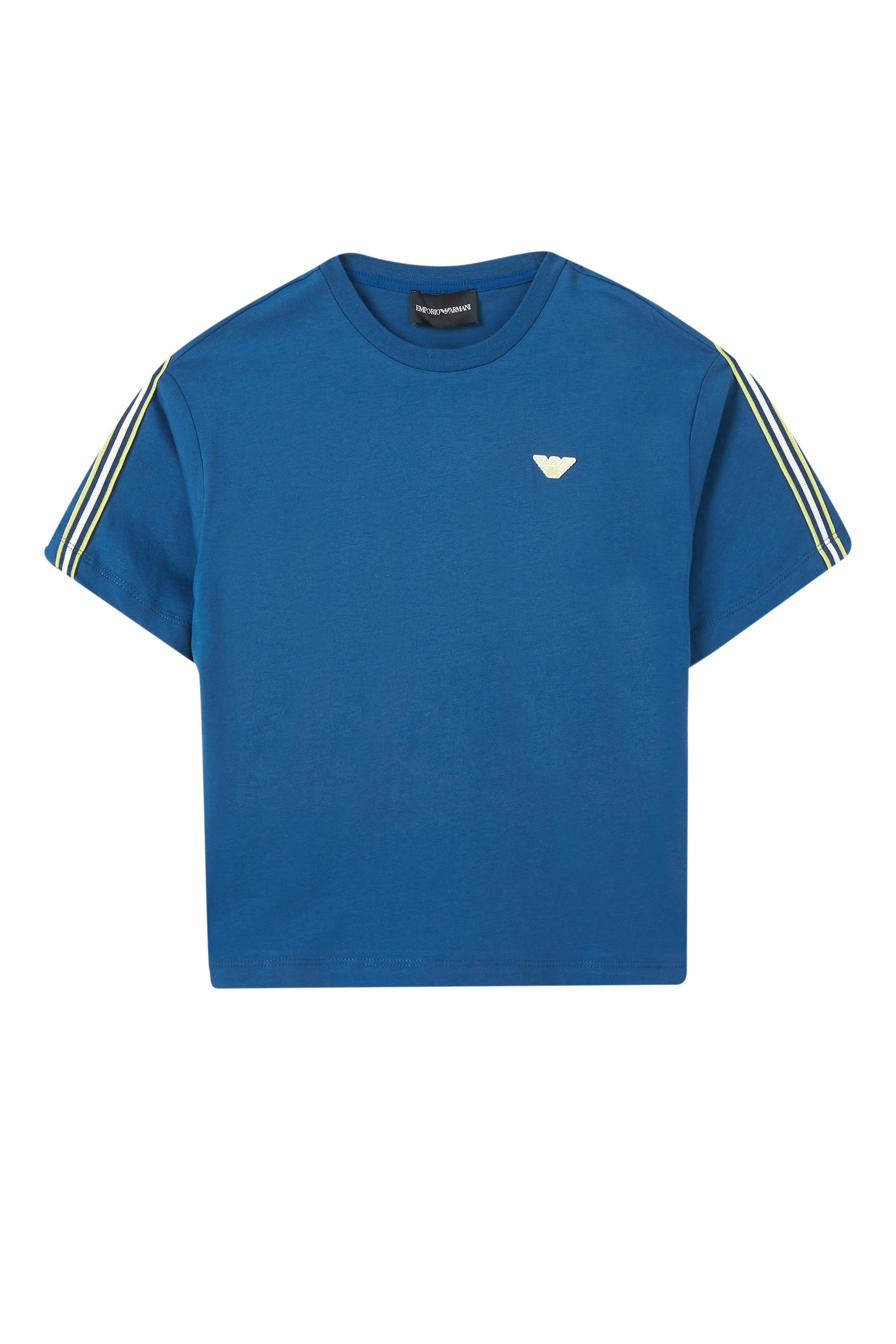 Kids Micro Eagle Logo Stripe Trim T-Shirt
