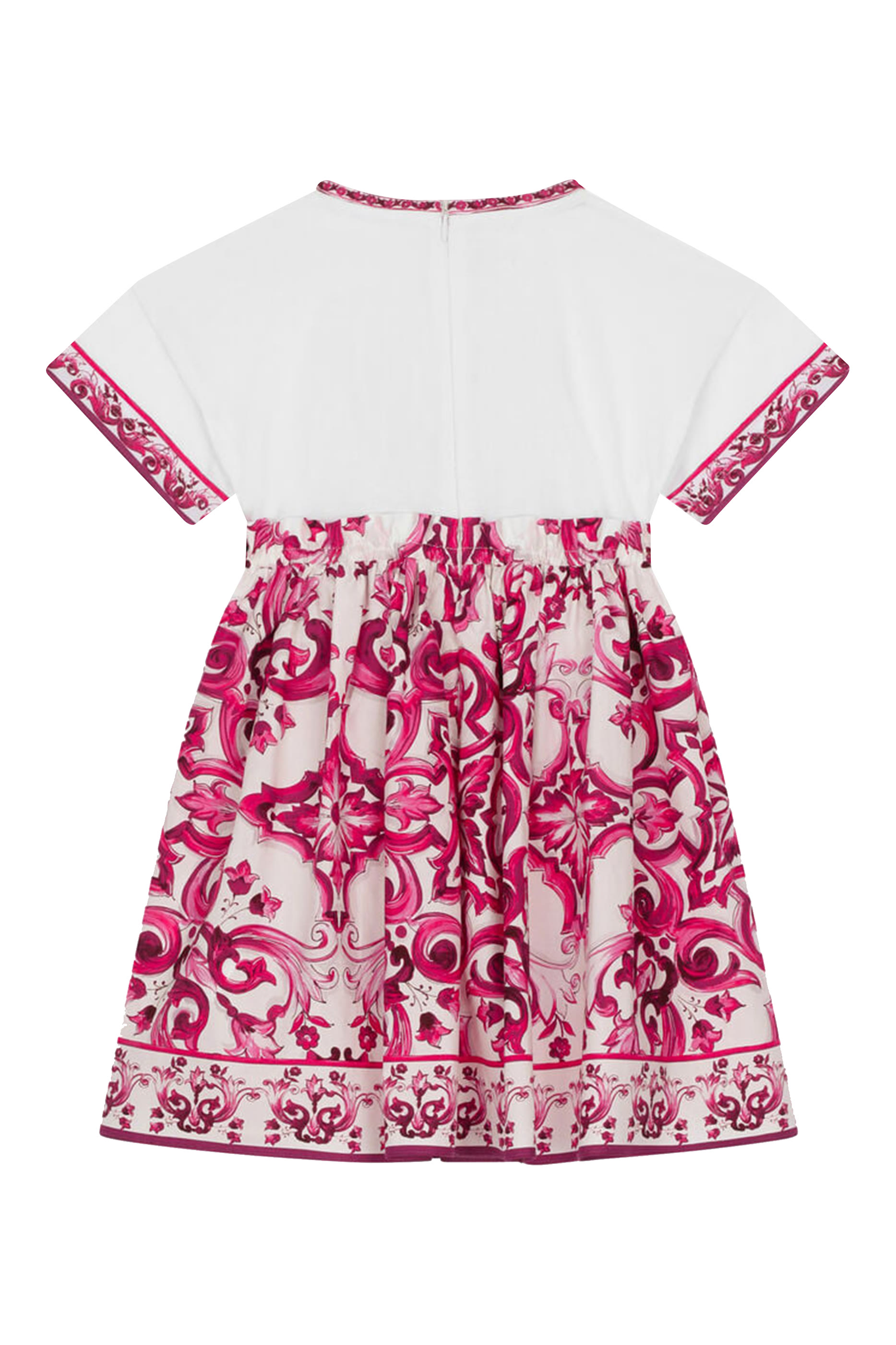 Kids Majolica Print Short-Sleeve Dress