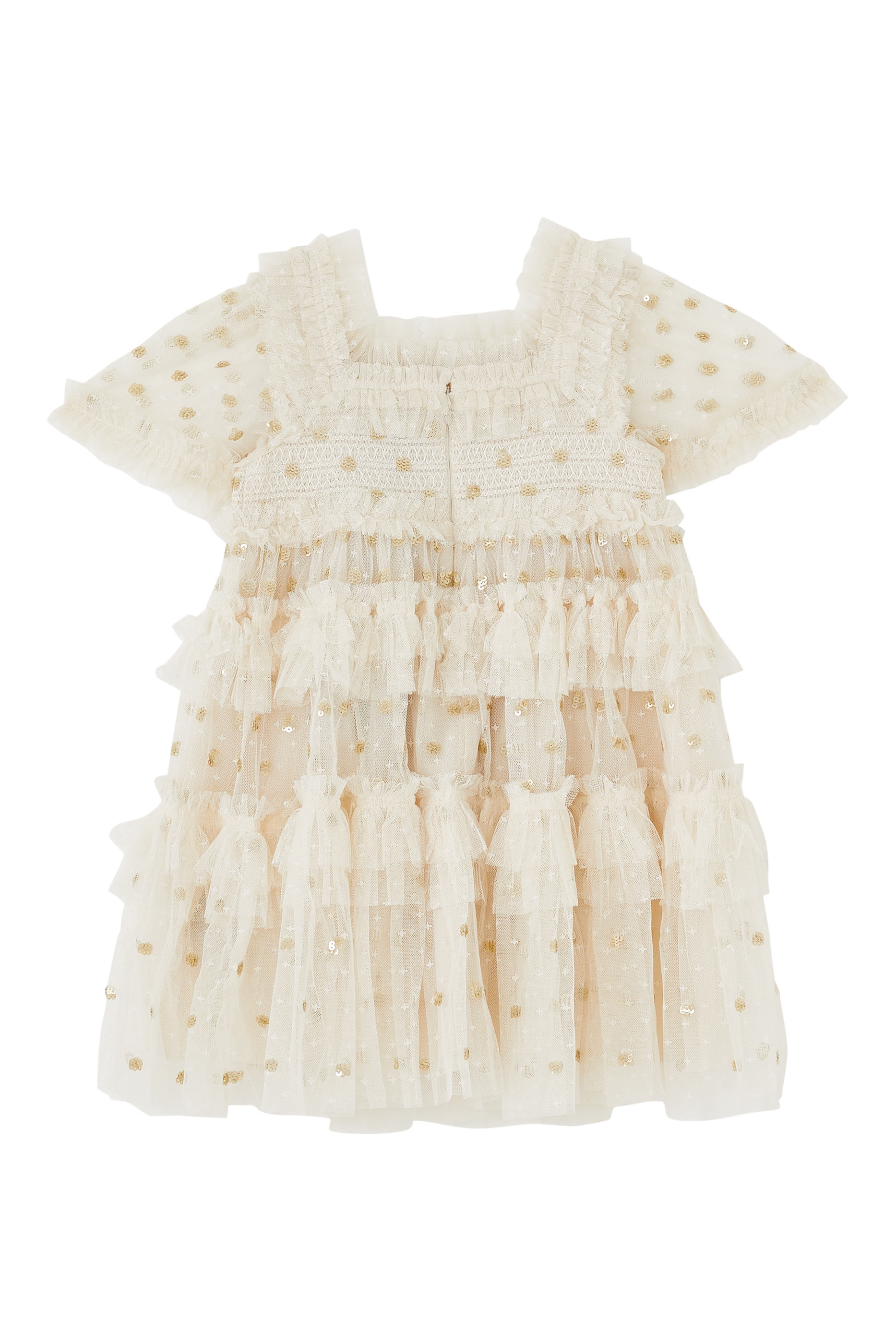 Kids Polka Dot Smocked Dress