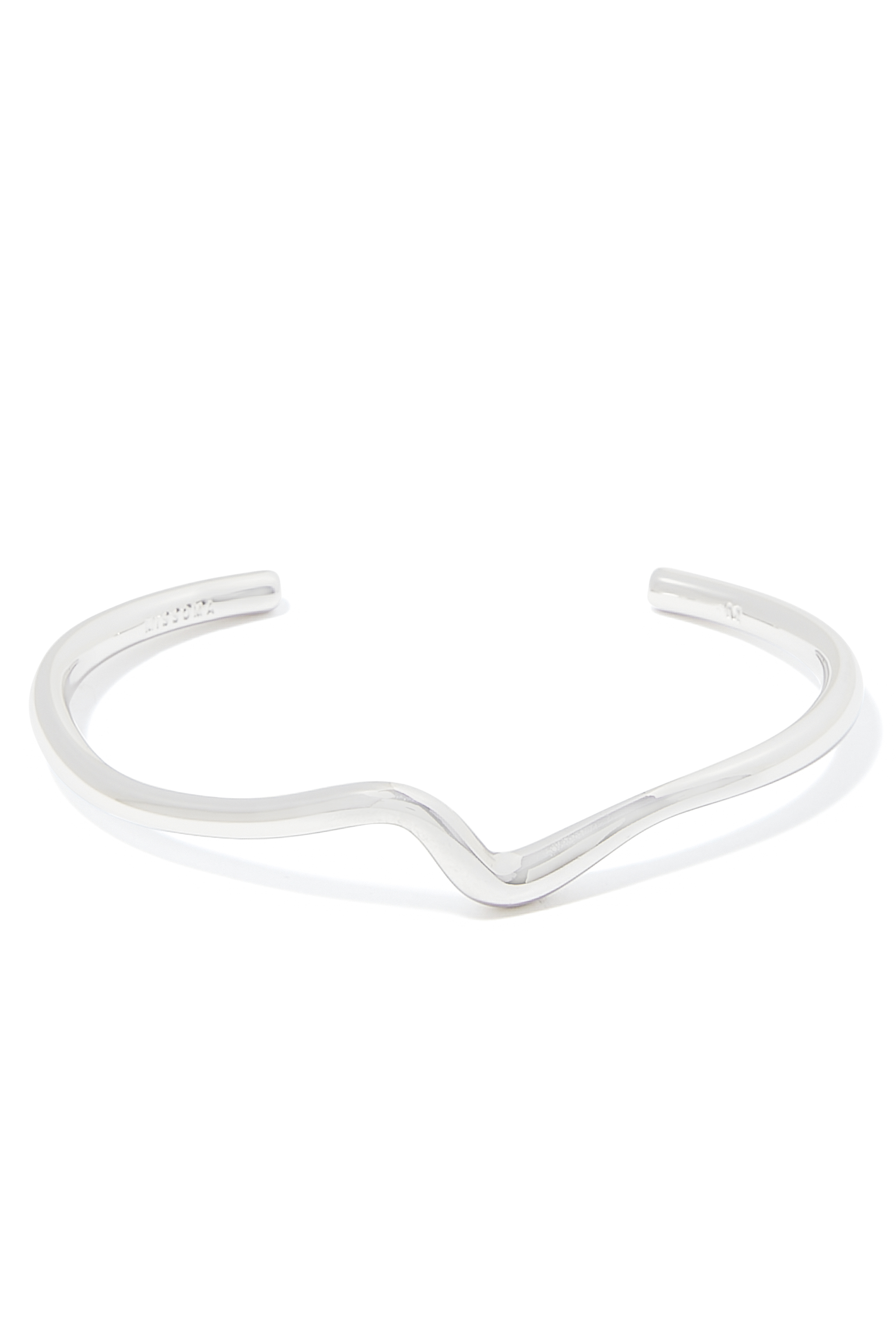 Molten Wave Cuff Bracelet, Recycled Sterling Silver