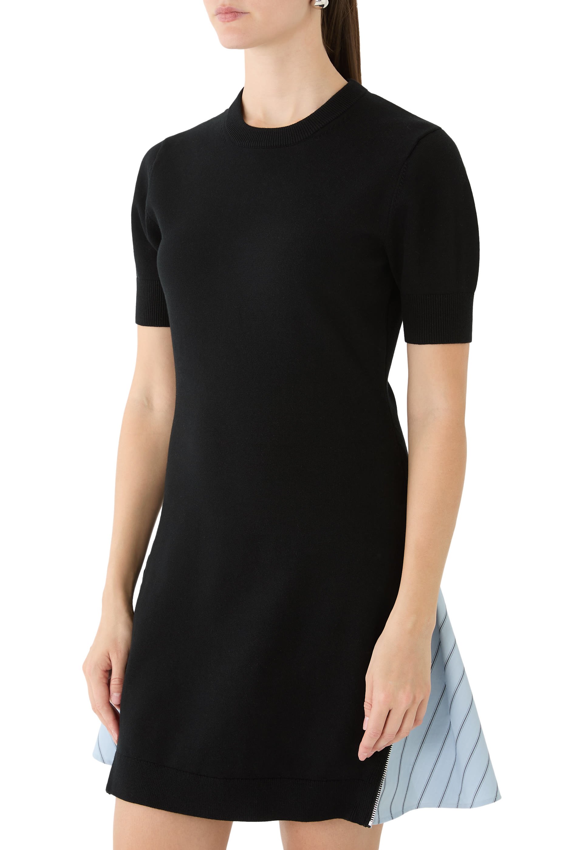 Mini Combo Dress With Side Zips