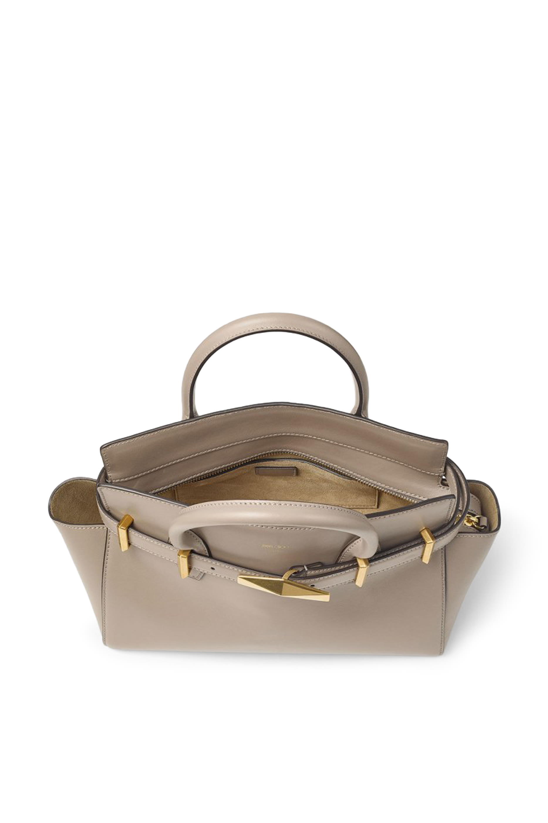 Diamond Belted Leather Top Handle Bag