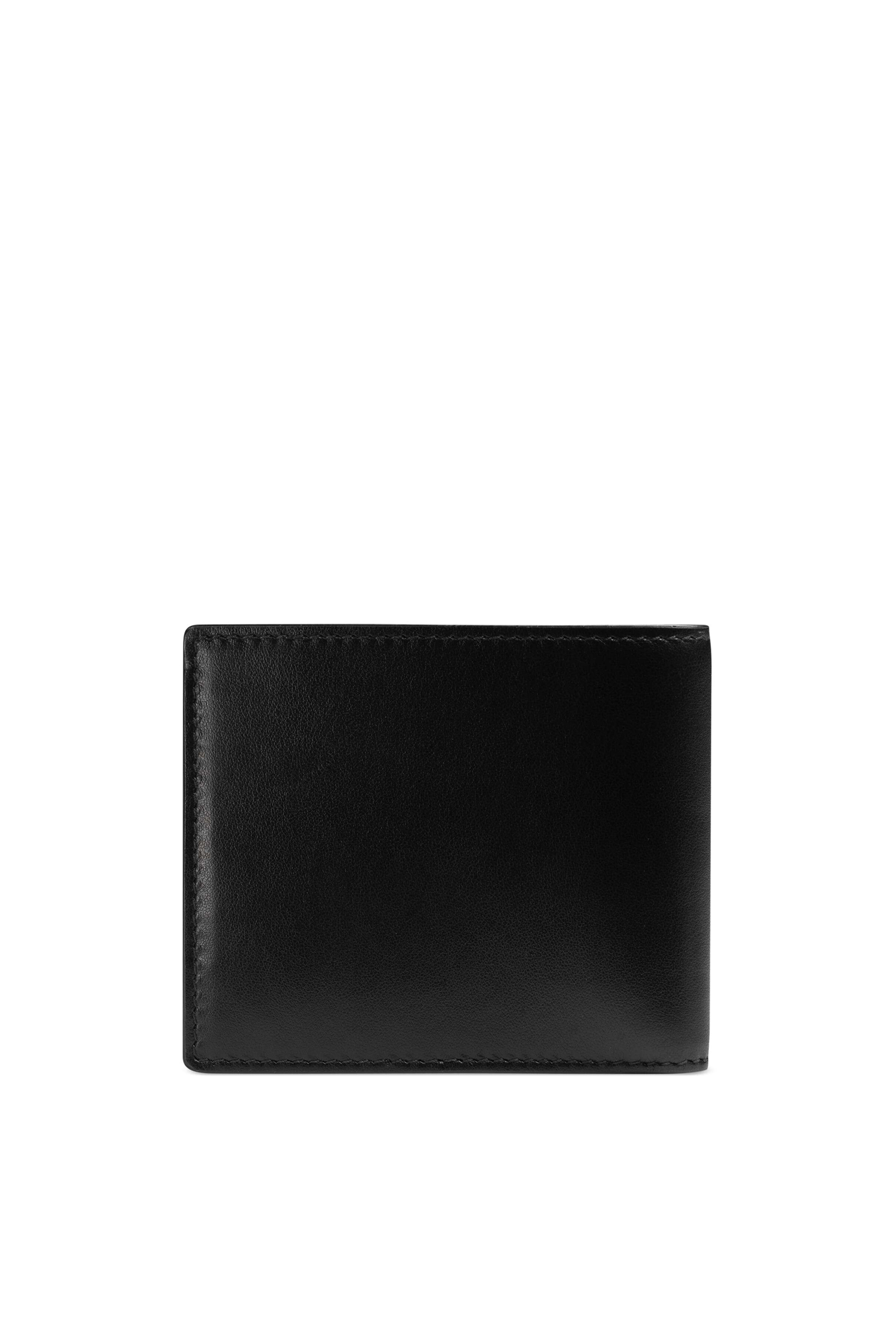 Leather Wallet With Gucci Blade Embroidery