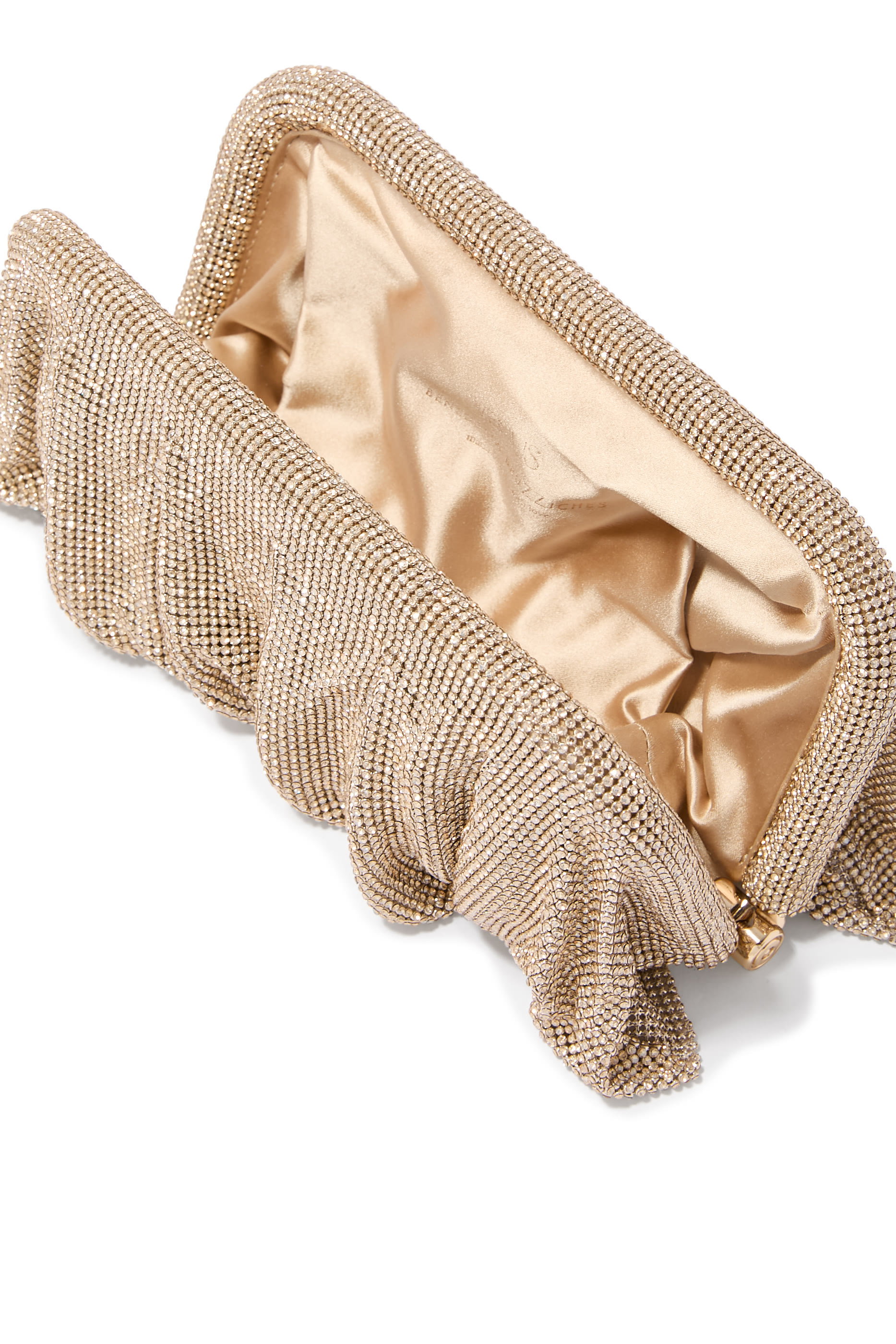 Venus La Grande Rhinestone Crystal Mesh Clutch Bag