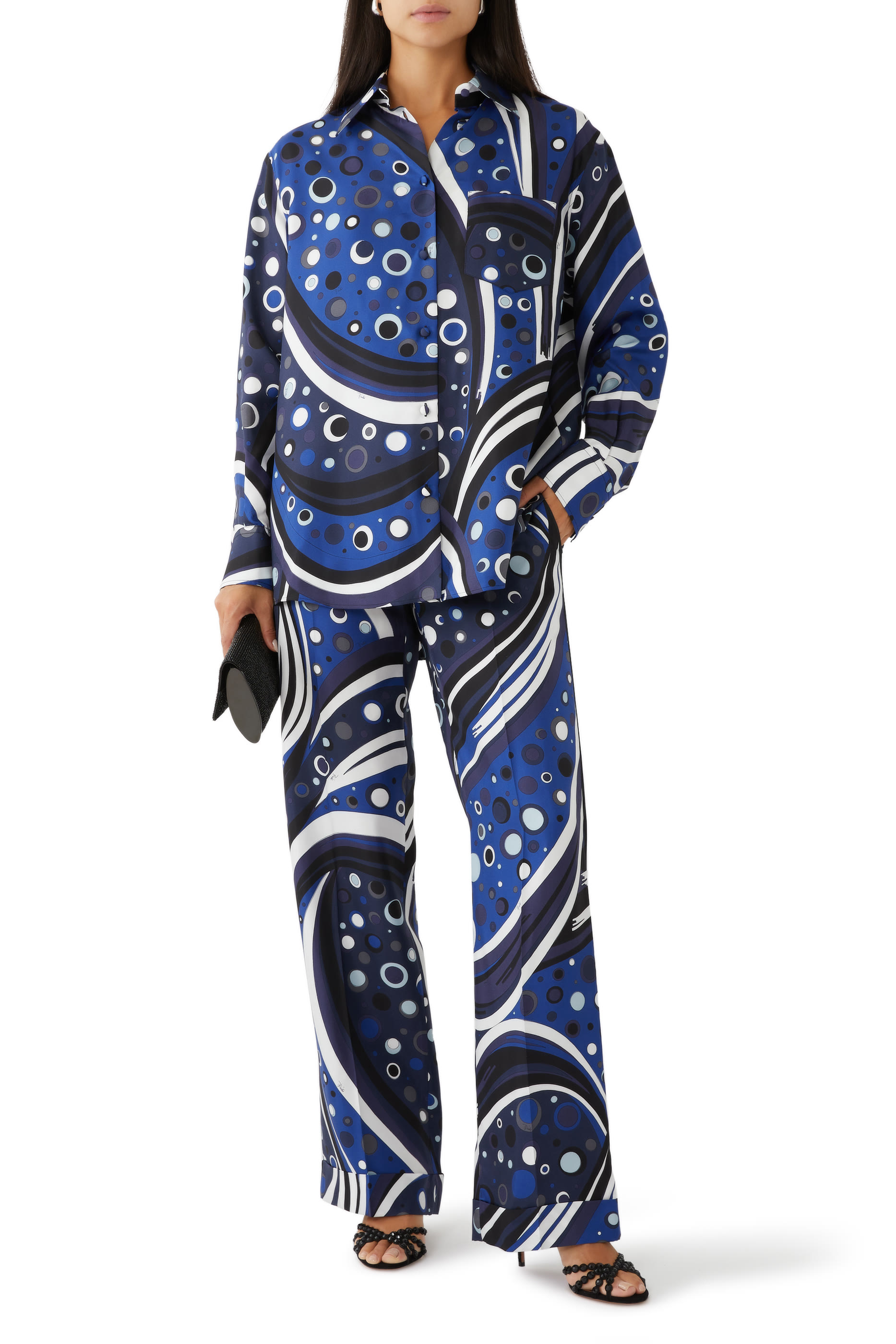 Fontane-Print Silk-Twill Shirt