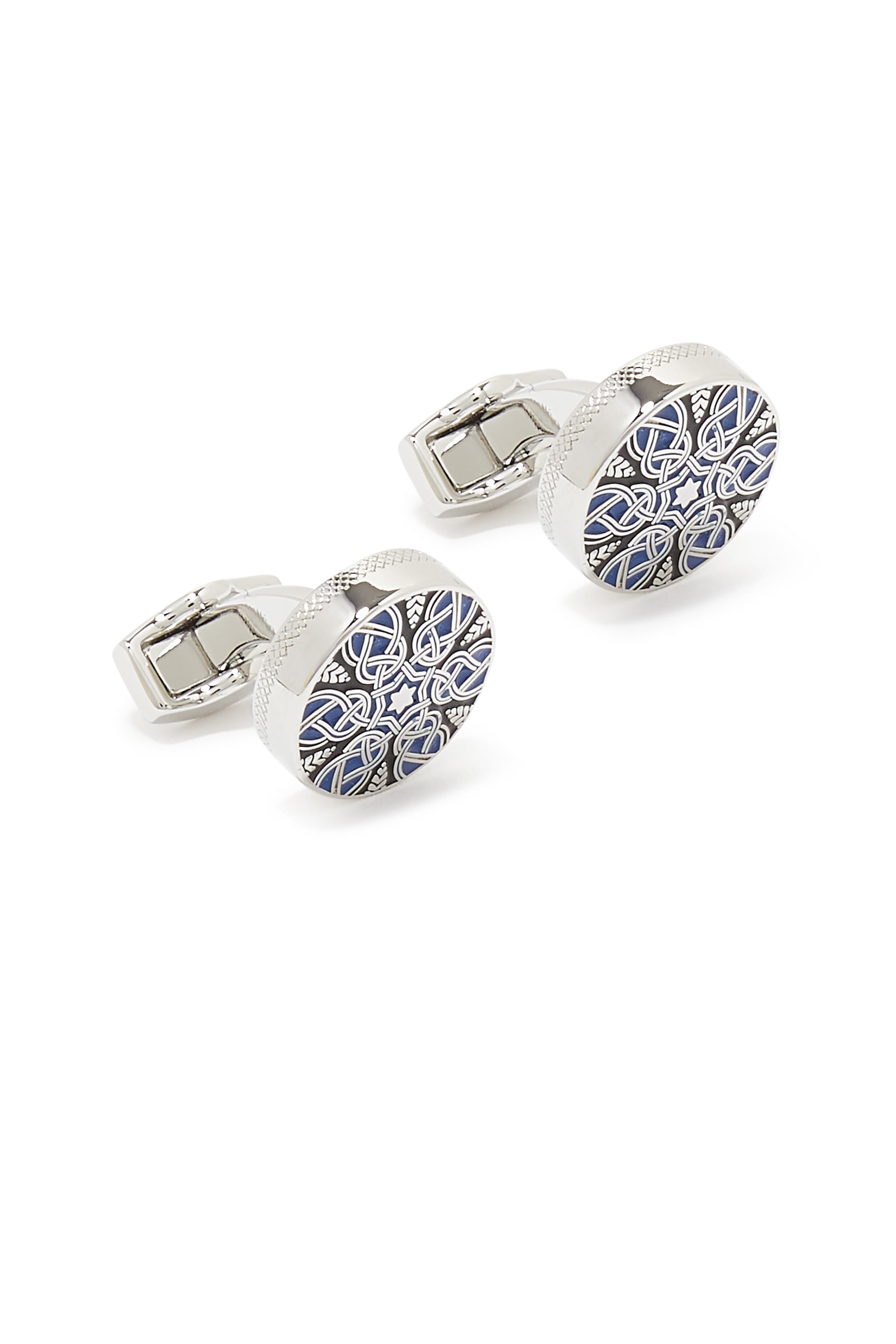 Star Weave Enamel Cufflinks