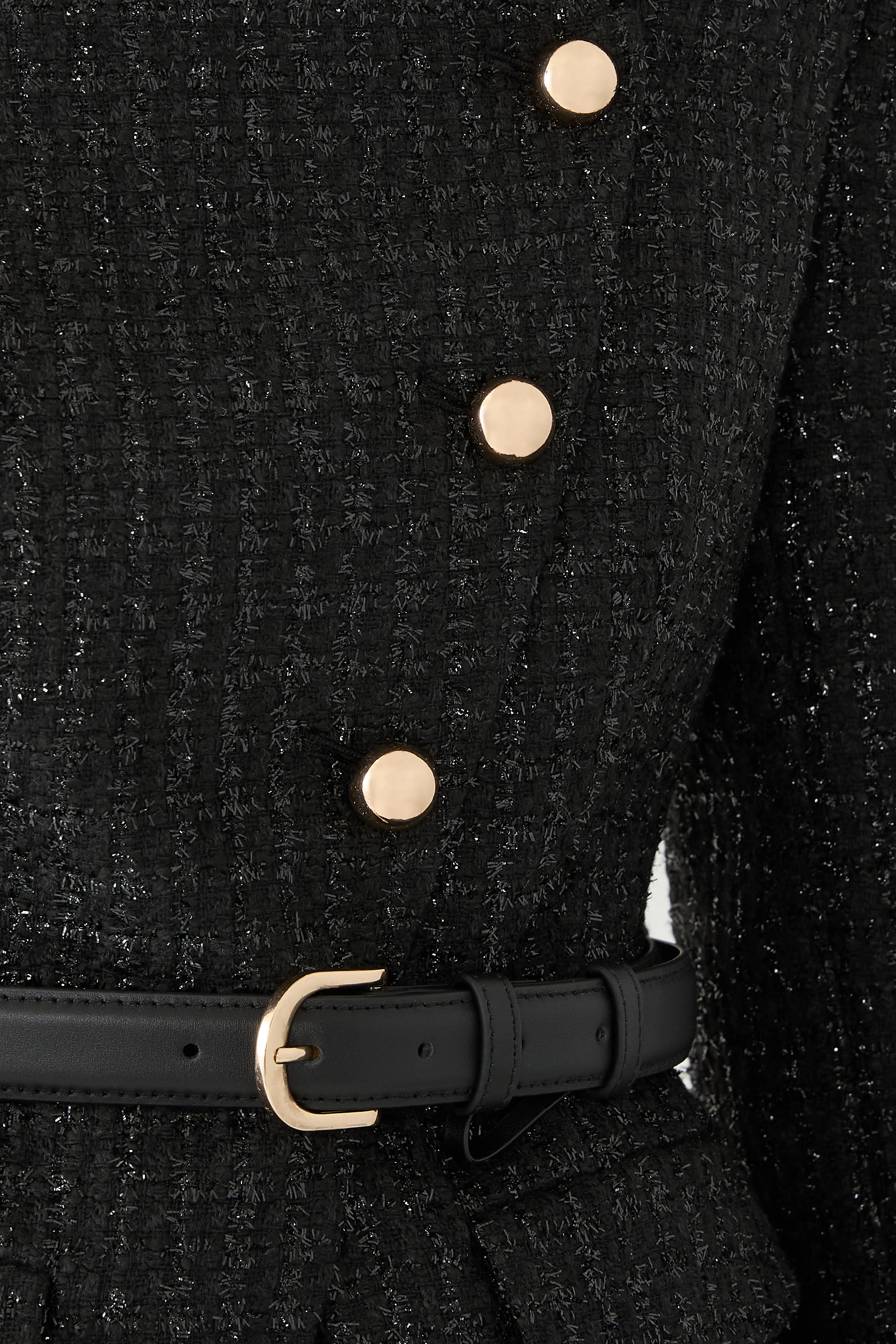 Boucle Asymmetric Midi Dress