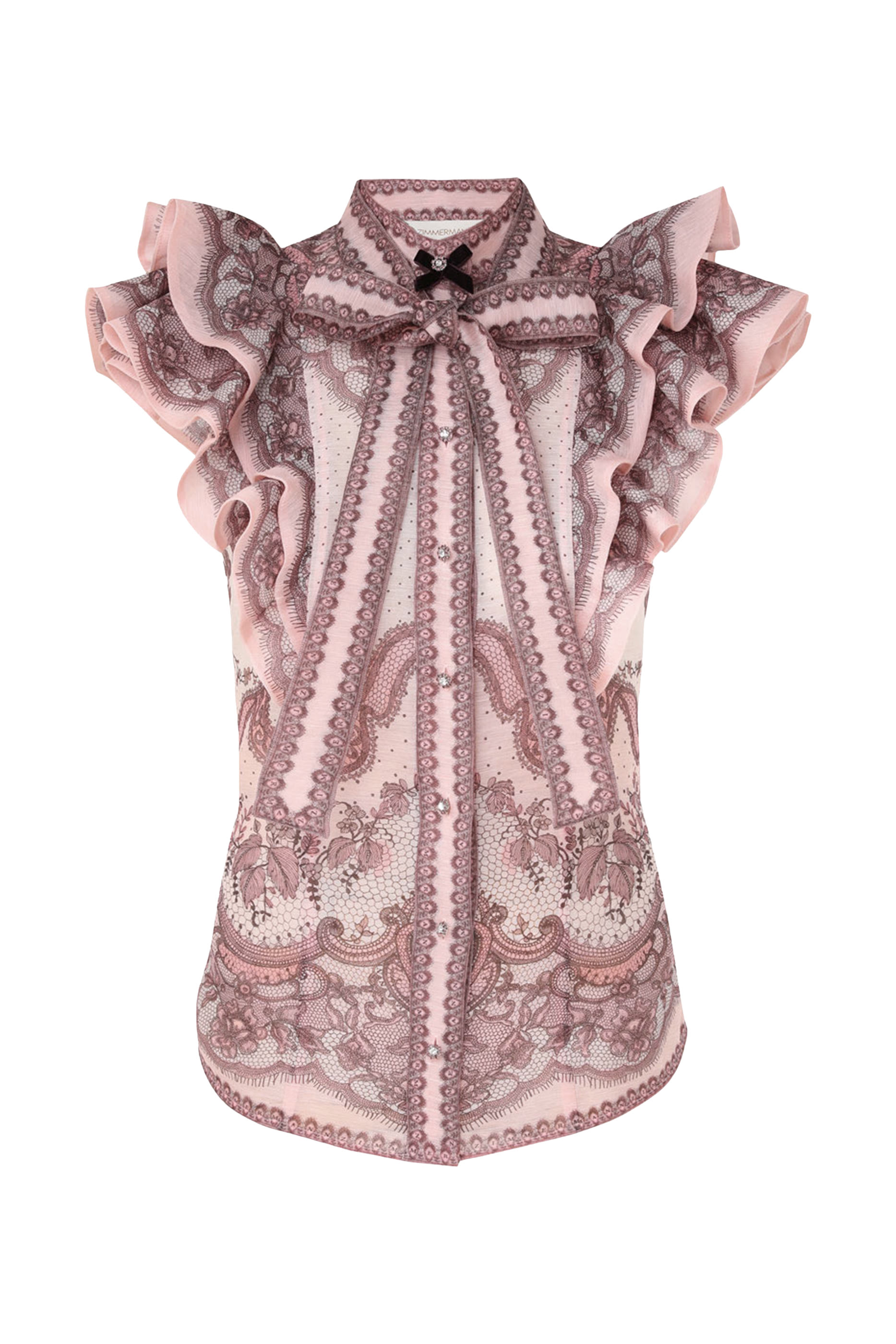 Crush Frilled Fitted Blouse