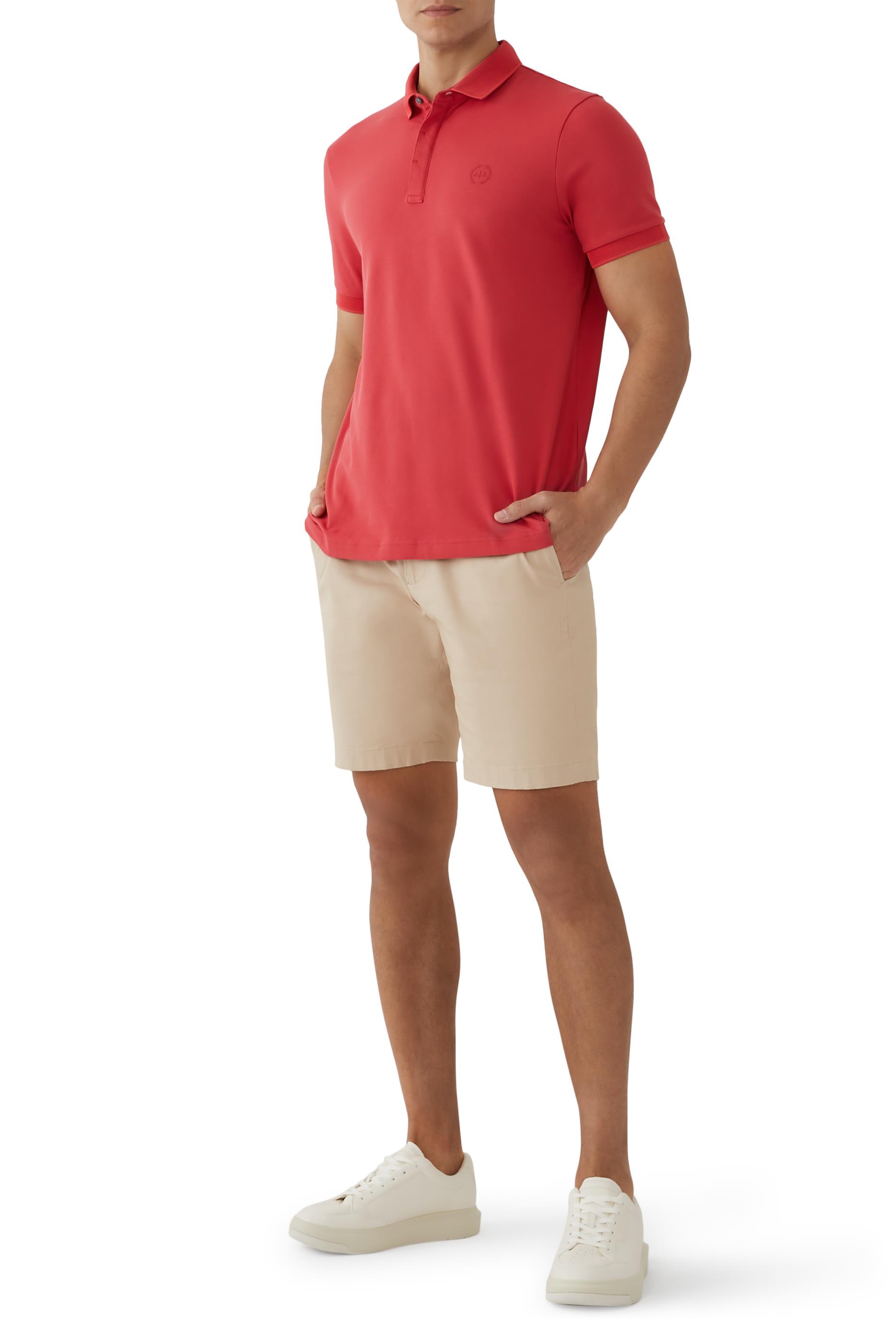 Logo Slim-Fit Polo Shirt in Stretch Piquet