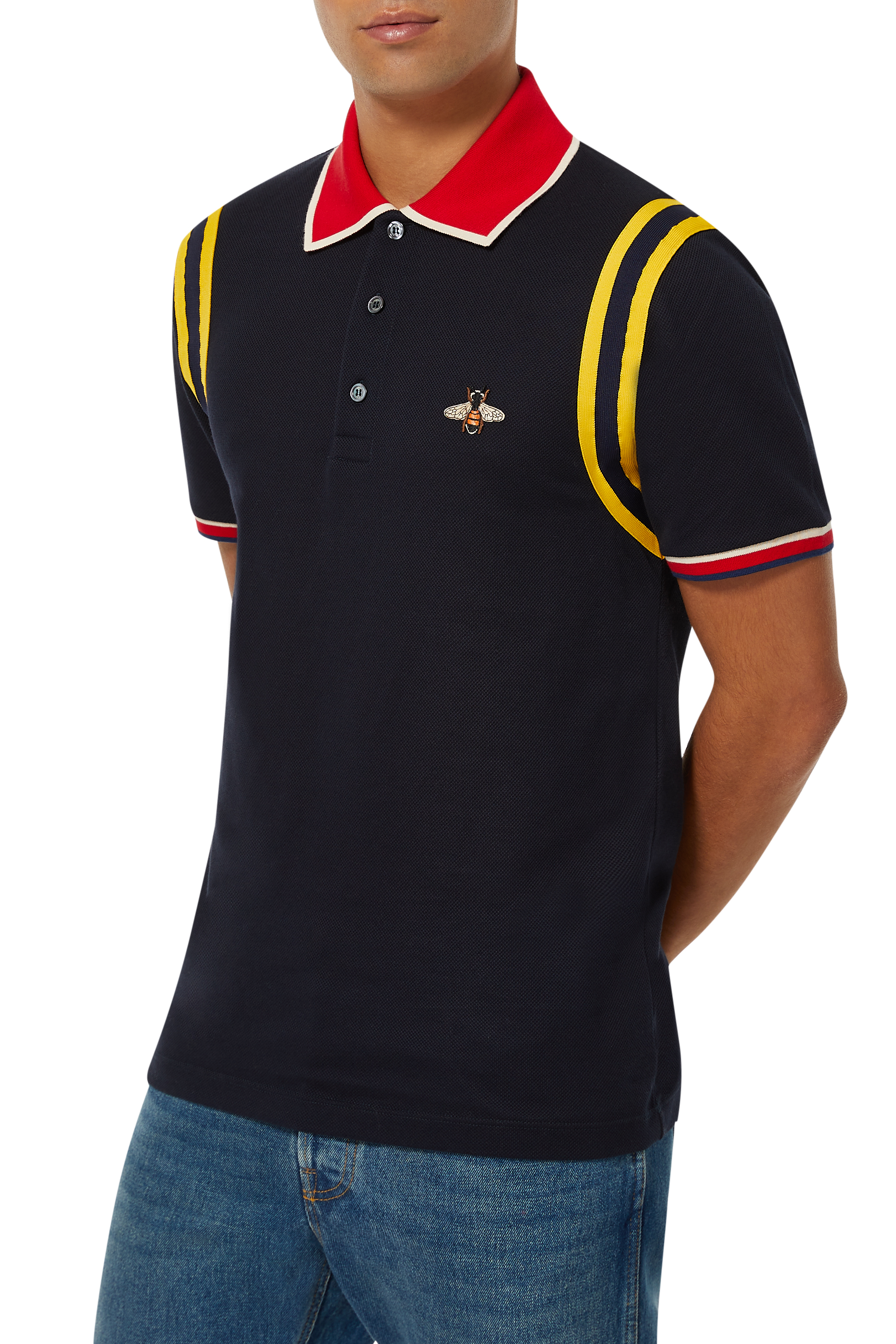 Cotton Polo With Bee