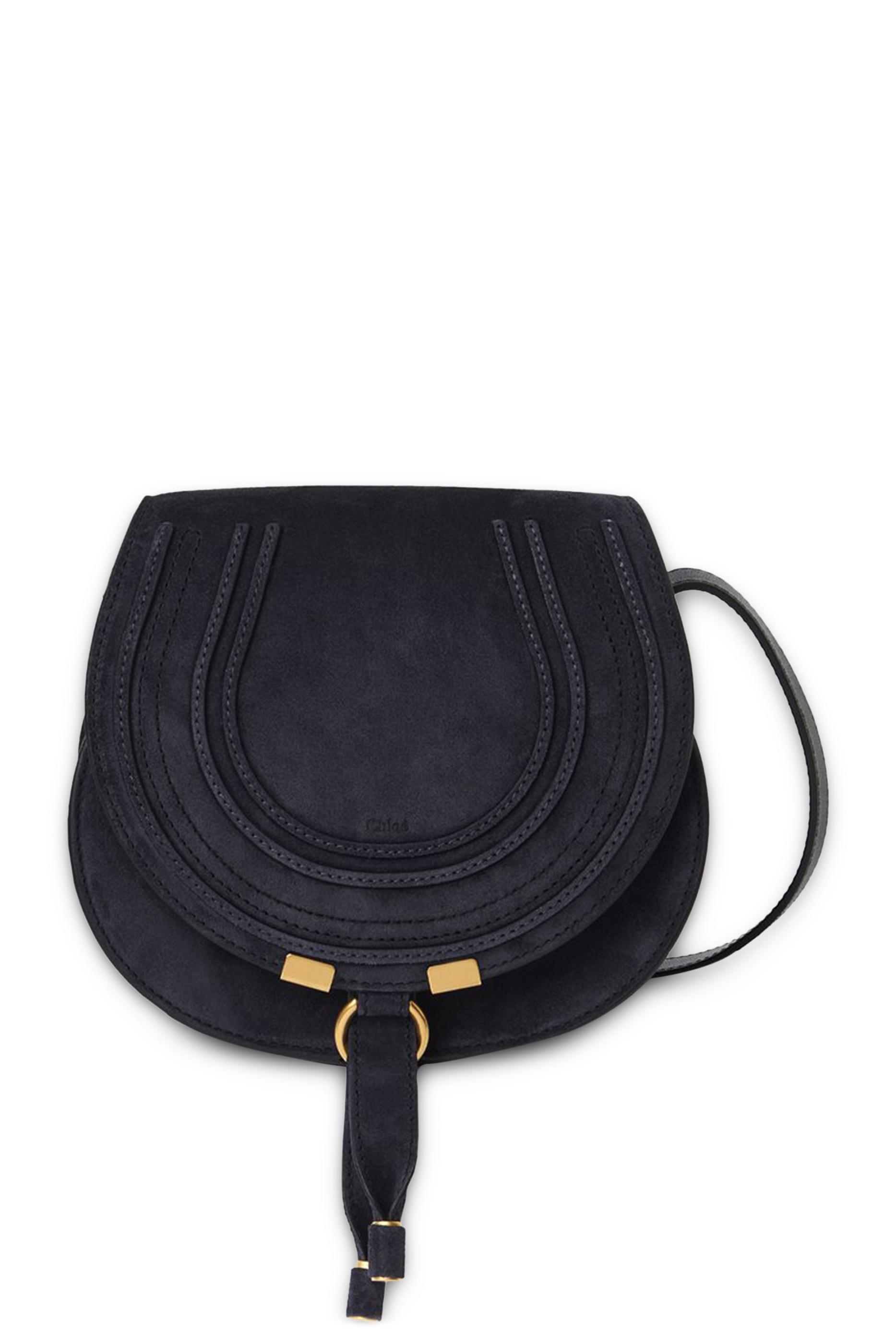 Marcie Small Suede Saddle Bag