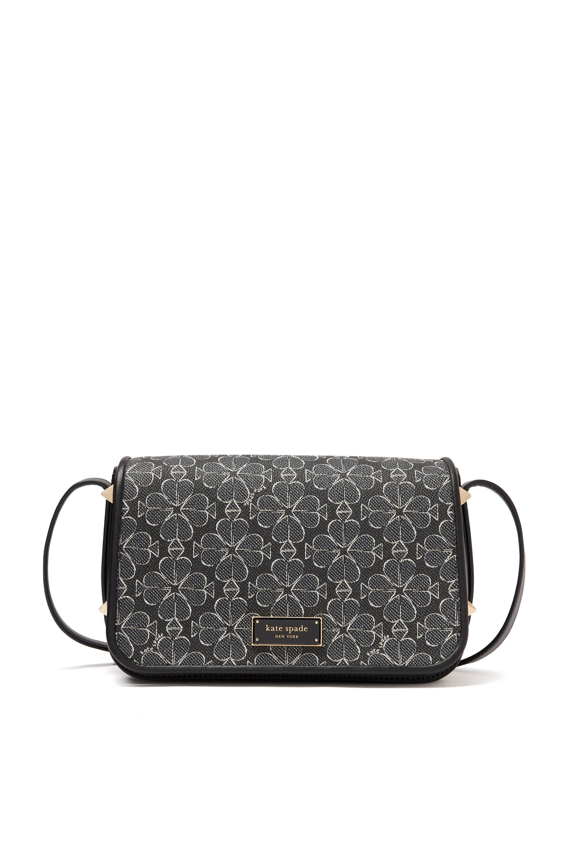 Spade Flower Jacquard Small Flap Crossbody Bag