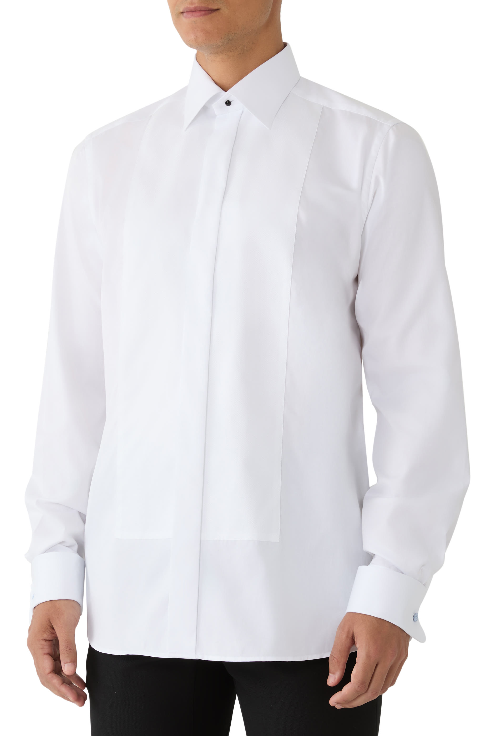 Dobby Bib-Front Evening Shirt