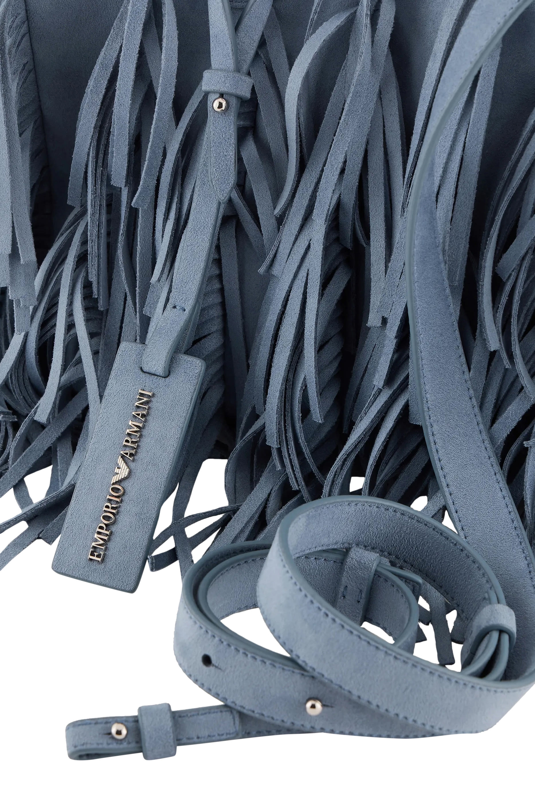 MyEA Faux Suede Shopper Bag with Fringes