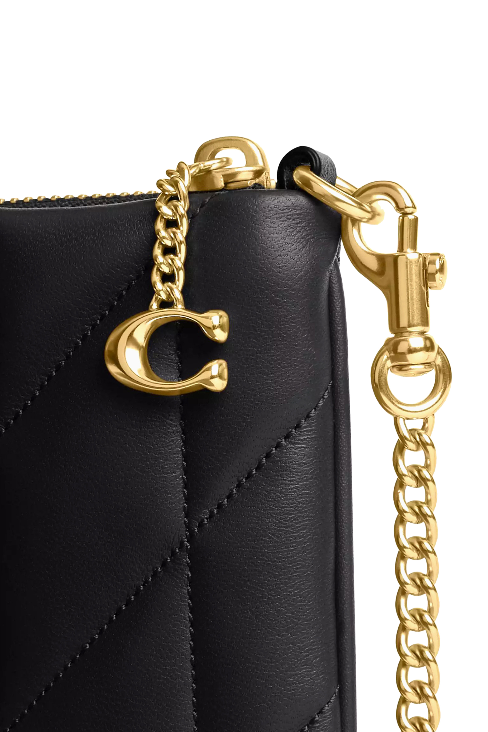 Pouch Bag in Quilted Leather