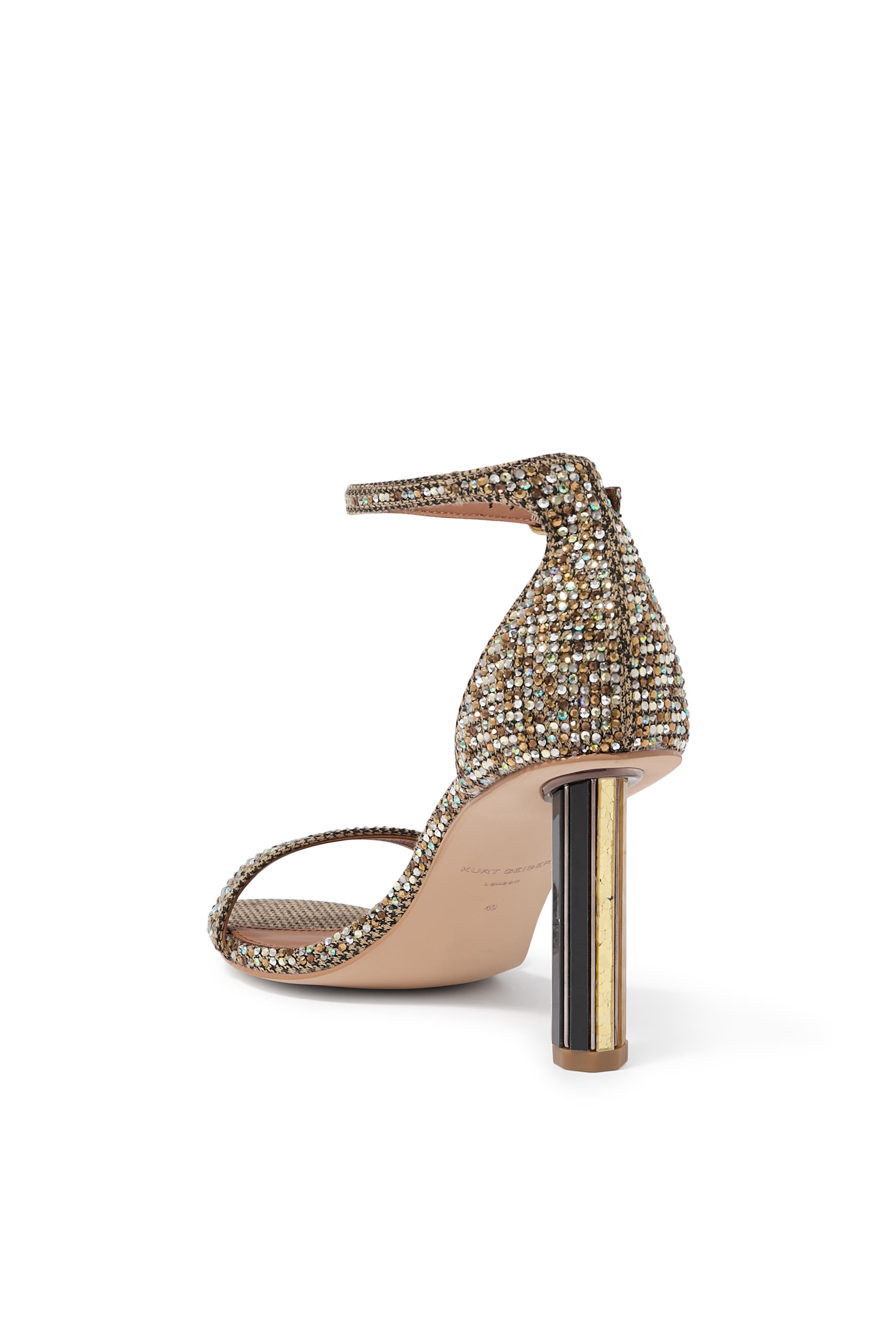 Perspex 90 Crystal Houndstooth Sandals