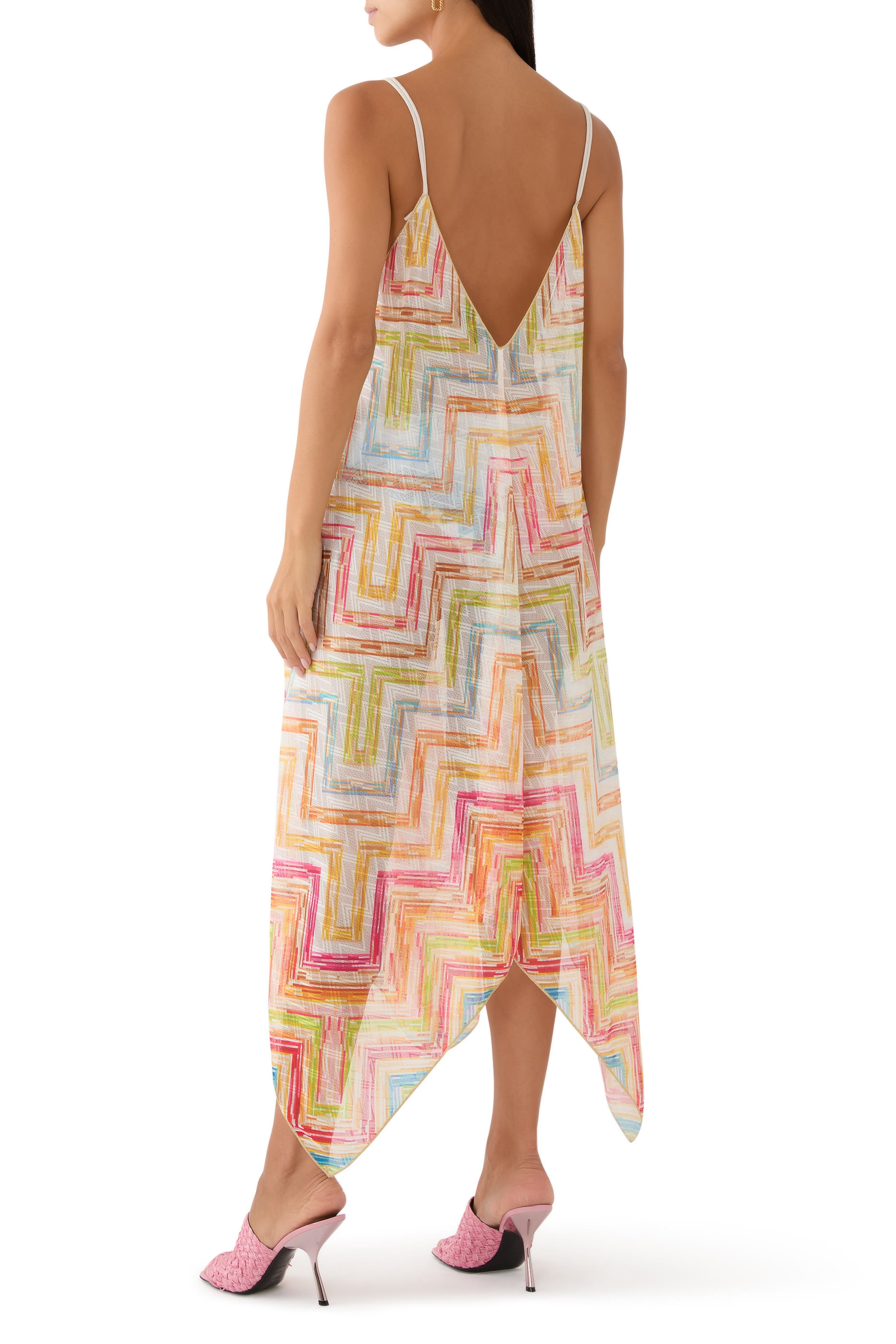 Mare Chevron Raschel Sleeveless Maxi Dress