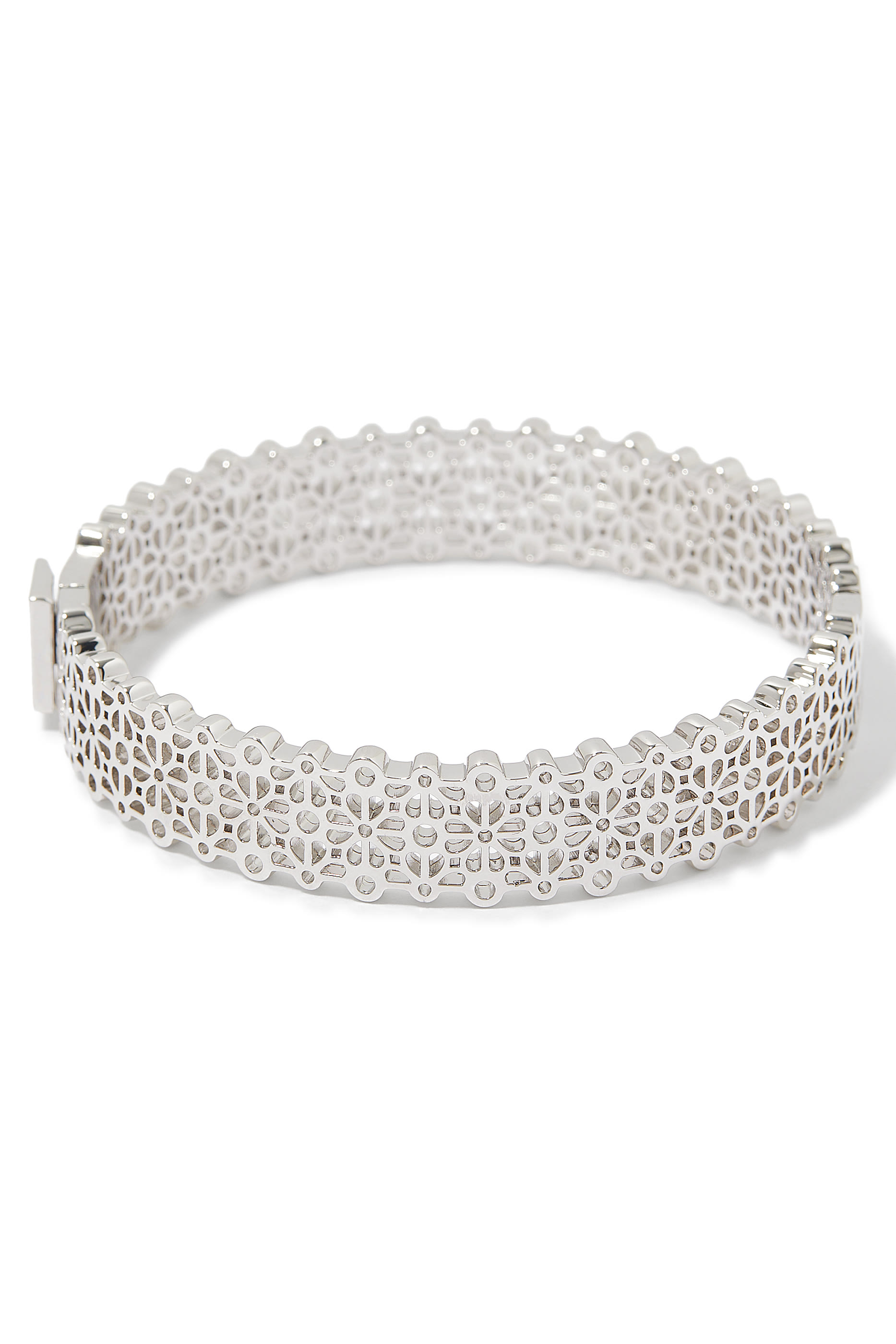 Spade Flower Lace Statement Bangle