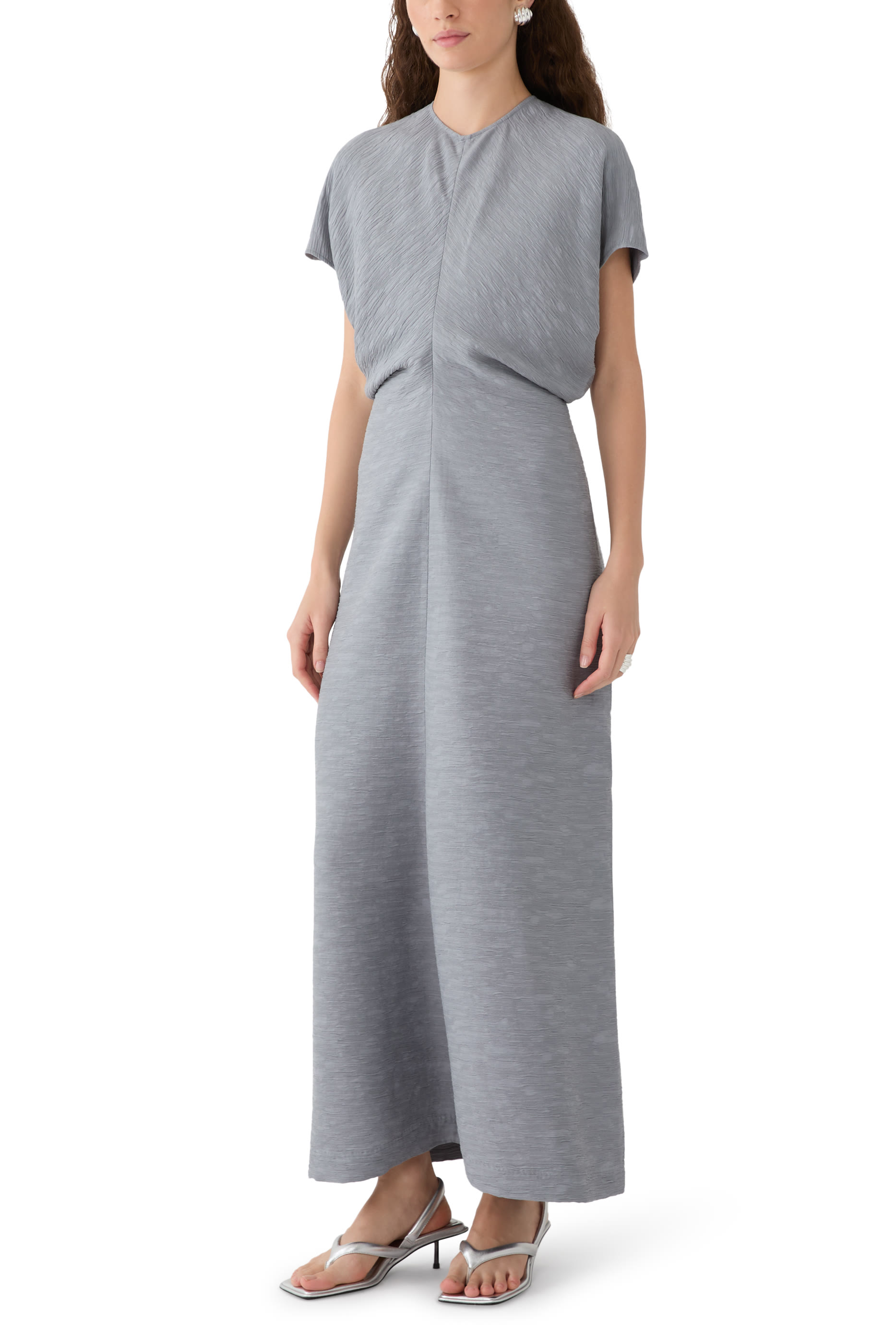 Slouch Waist Crinkled Dress