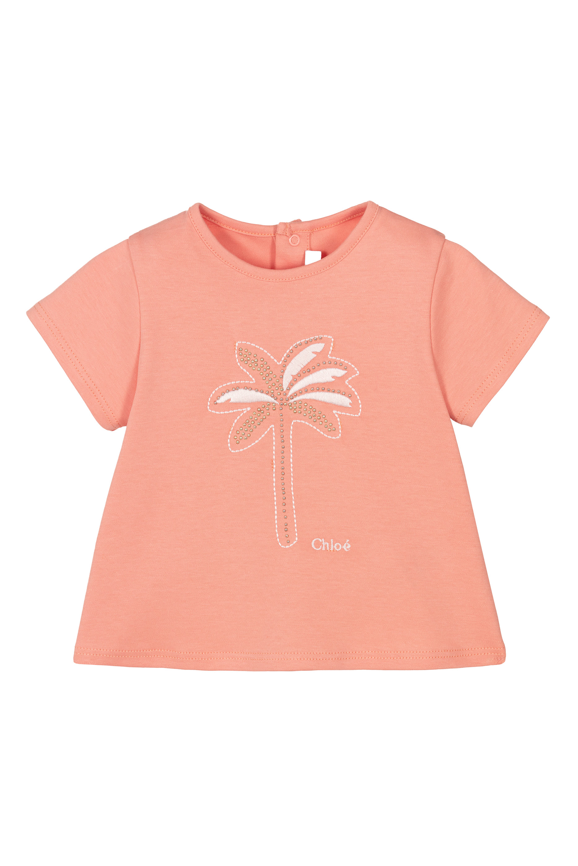 Kids Logo Embroidered Cotton T-Shirt