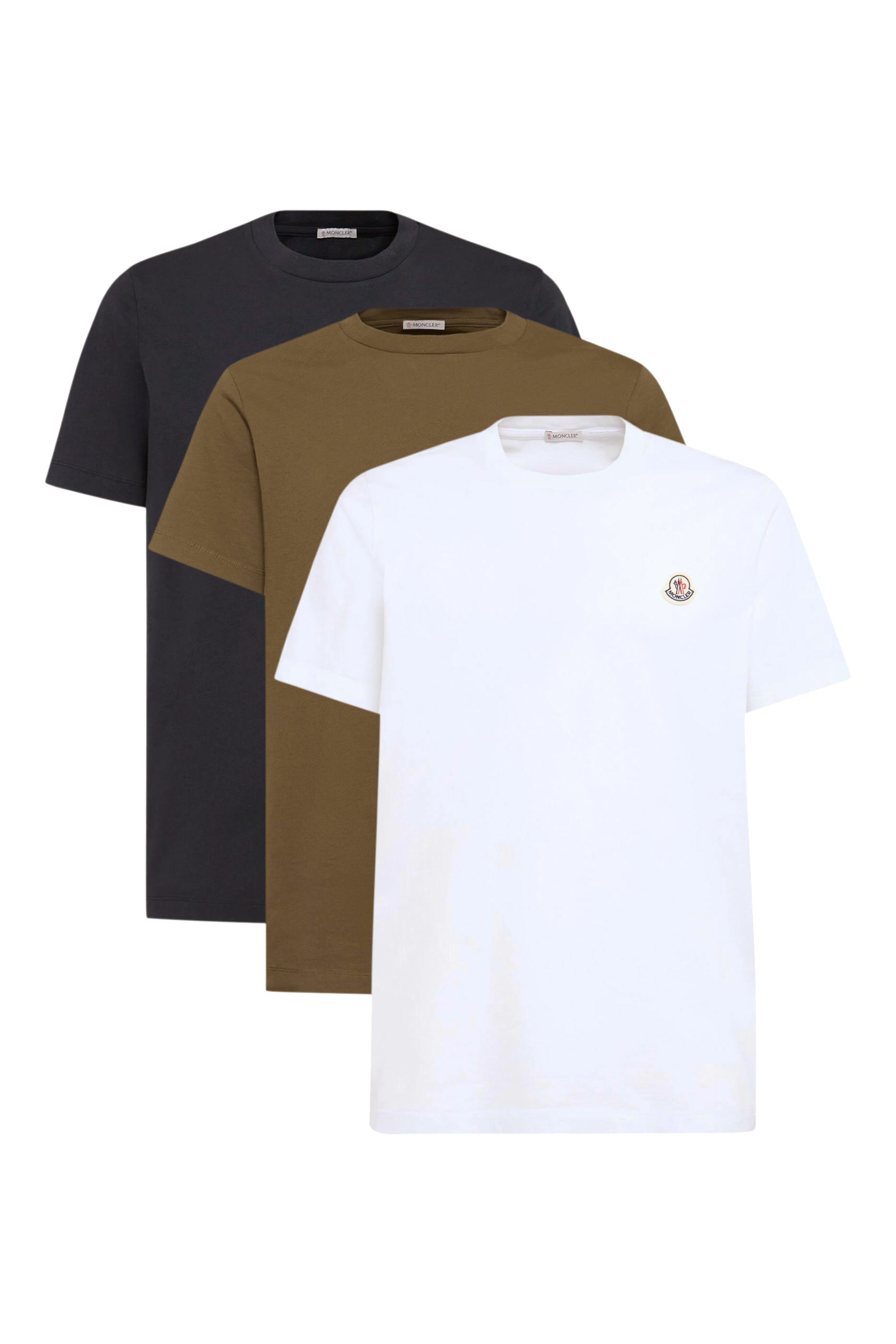  Logo Patch Cotton T-Shirt - Pack of 3 